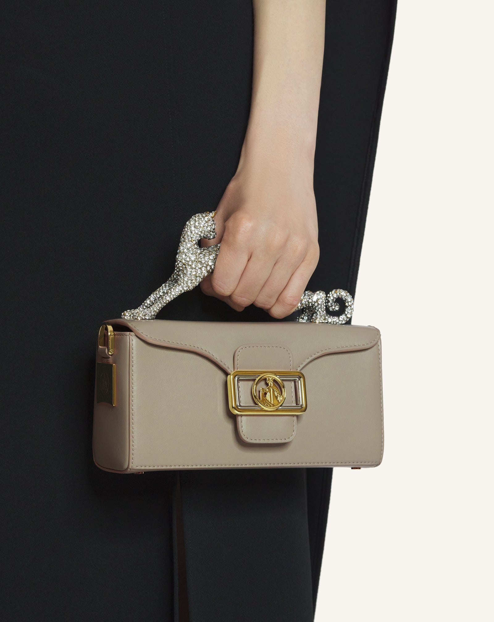 SAC PENCIL CAT NANO EN CUIR ET STRASS