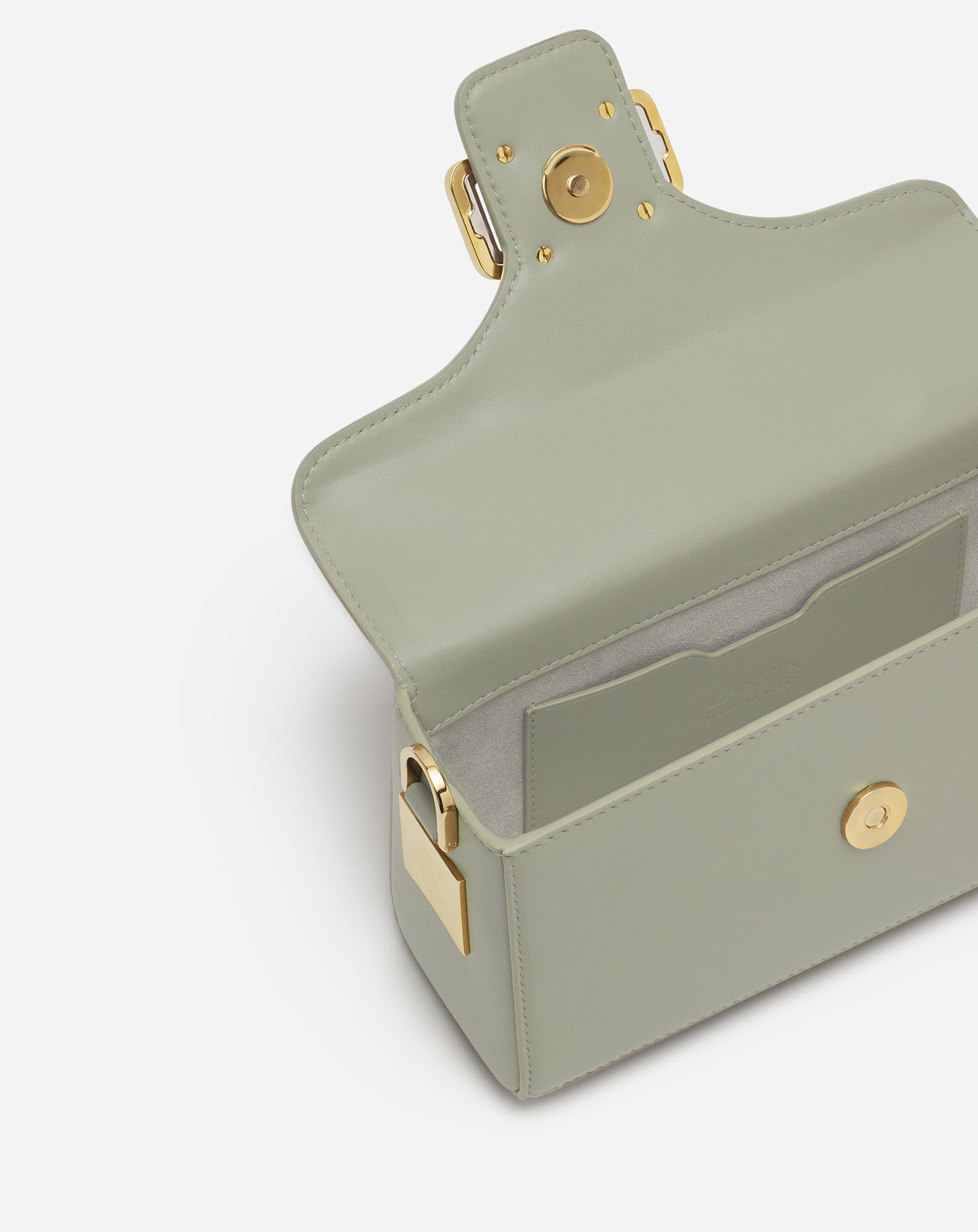 SAC PENCIL CAT NANO EN CUIR ET STRASS BLANC