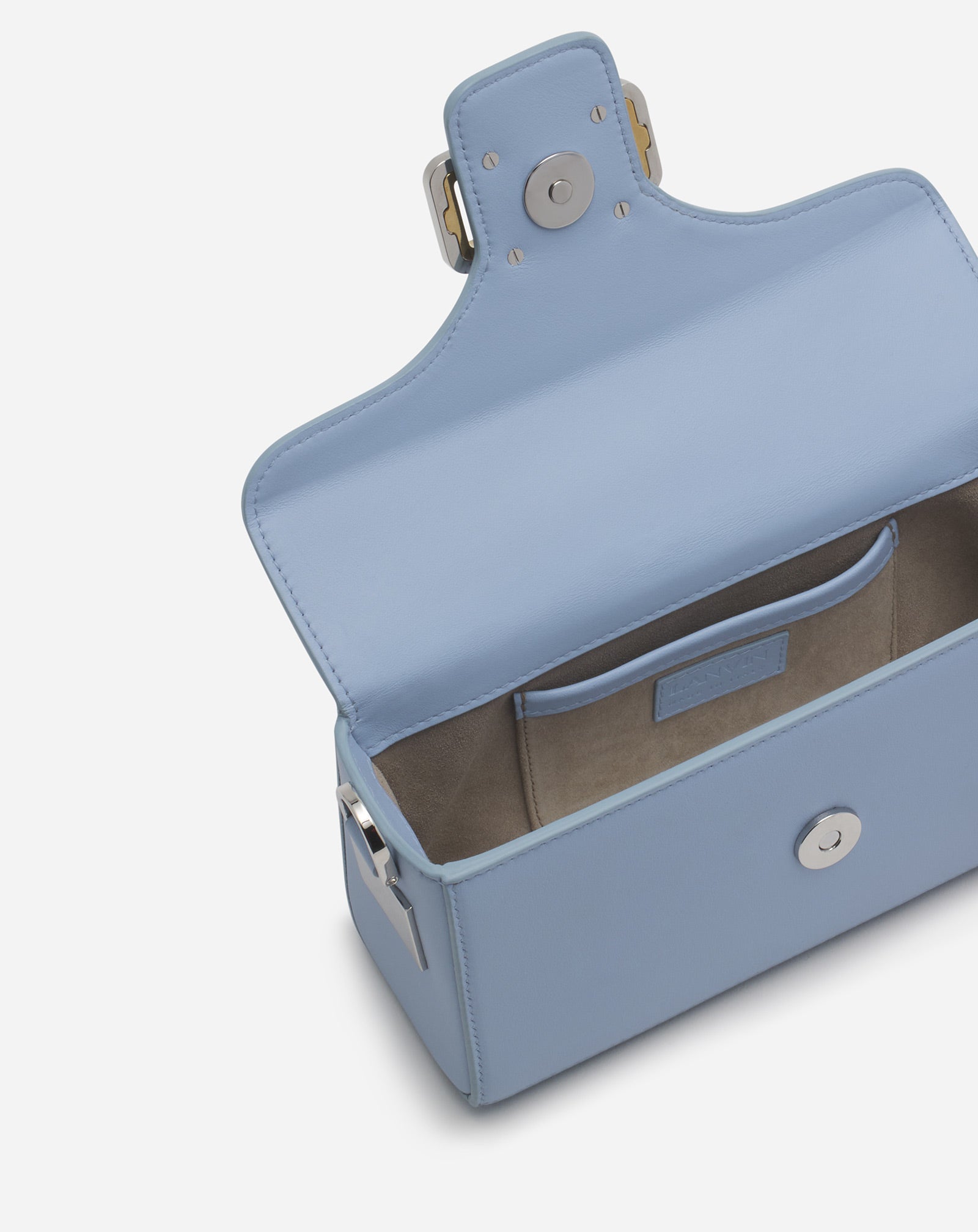 SAC PENCIL CAT NANO EN CUIR ET STRASS BLEU