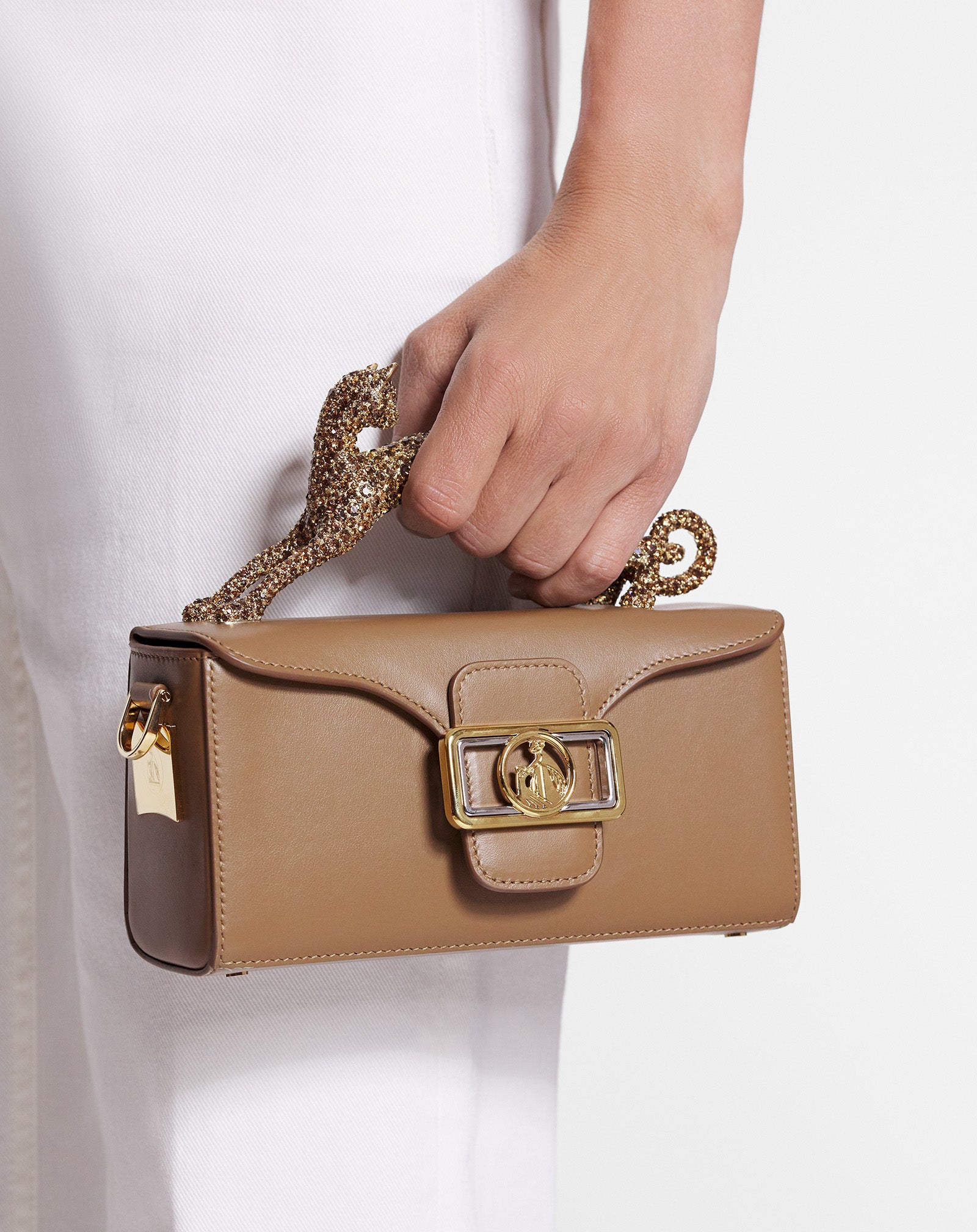 SAC PENCIL CAT NANO EN CUIR ET STRASS