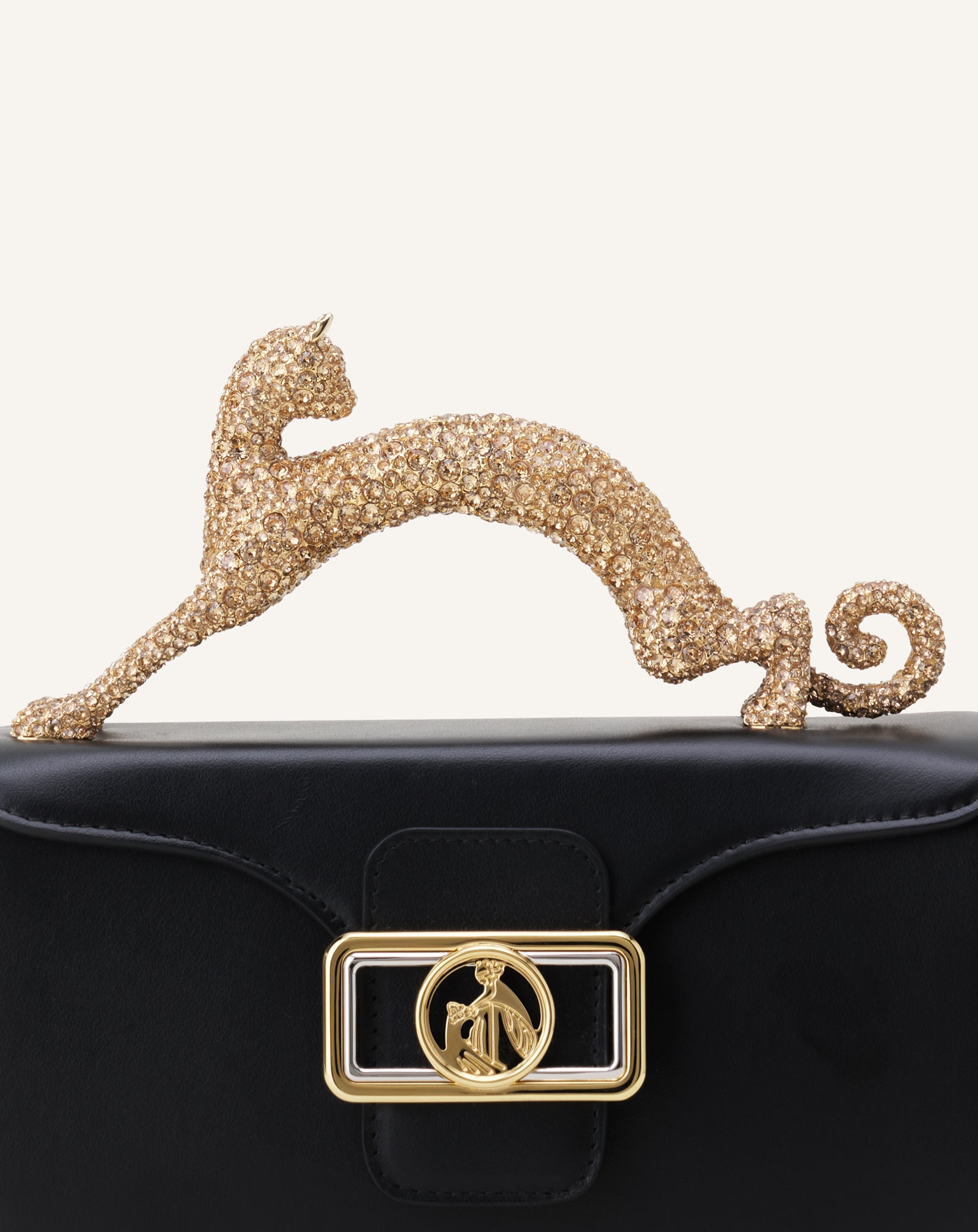 SAC PENCIL CAT NANO EN CUIR AVEC STRASS