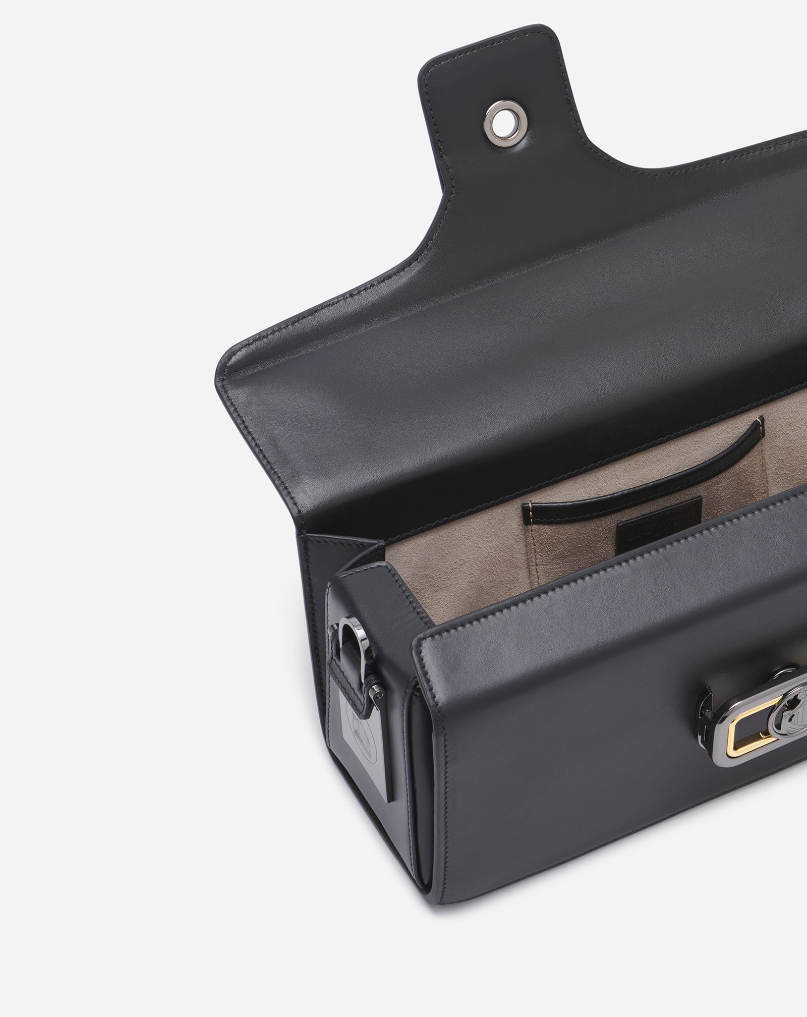 SAC PENCIL CAT EN CUIR NOIR