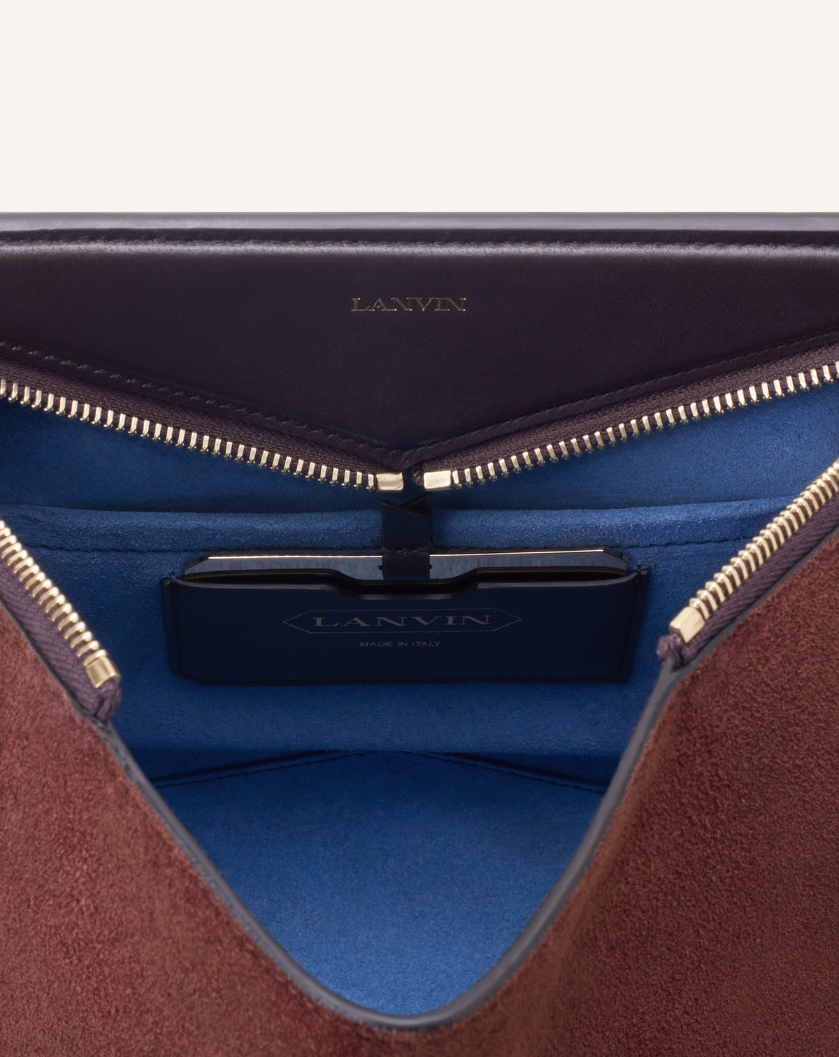 BROWN TOP HANDLE BAG IN LEATHER