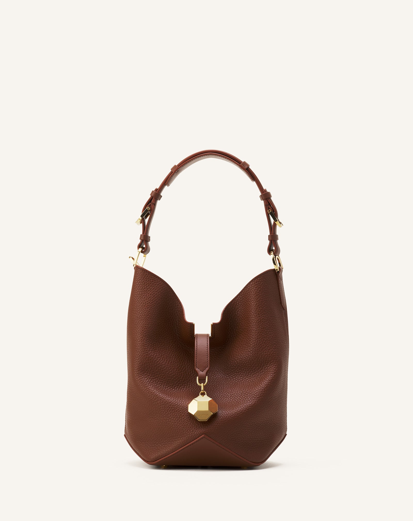 SAC SEAU CATCH BY LANVIN EN CUIR MARRON