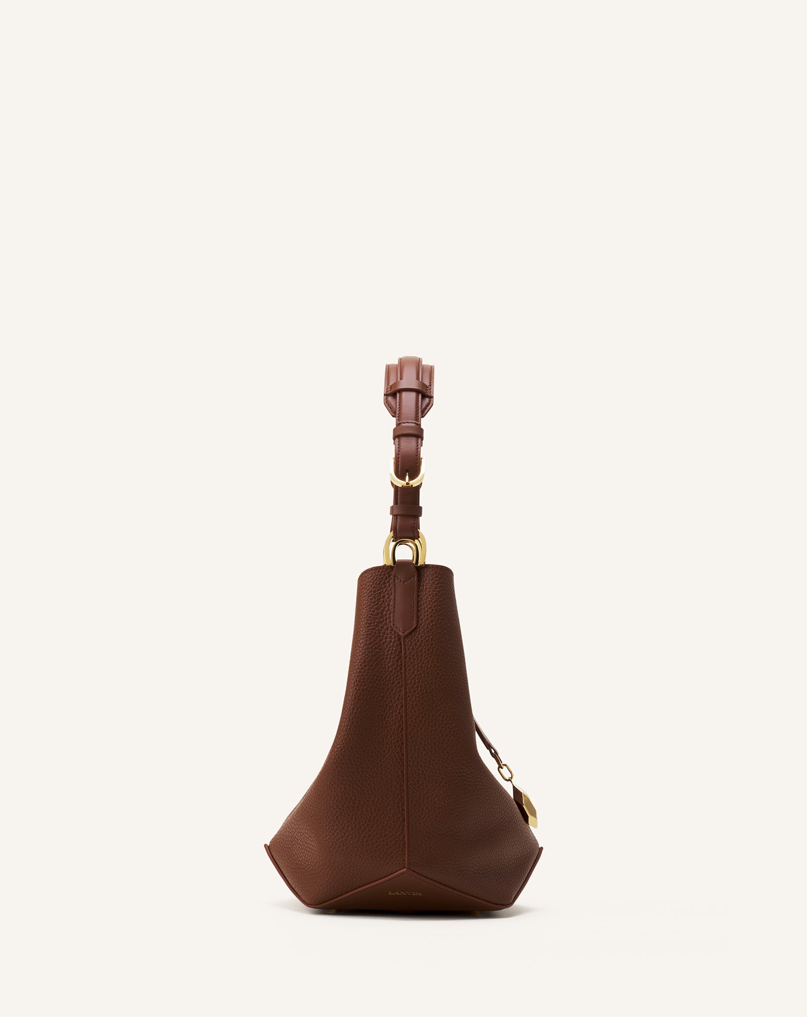 SAC SEAU CATCH BY LANVIN EN CUIR MARRON