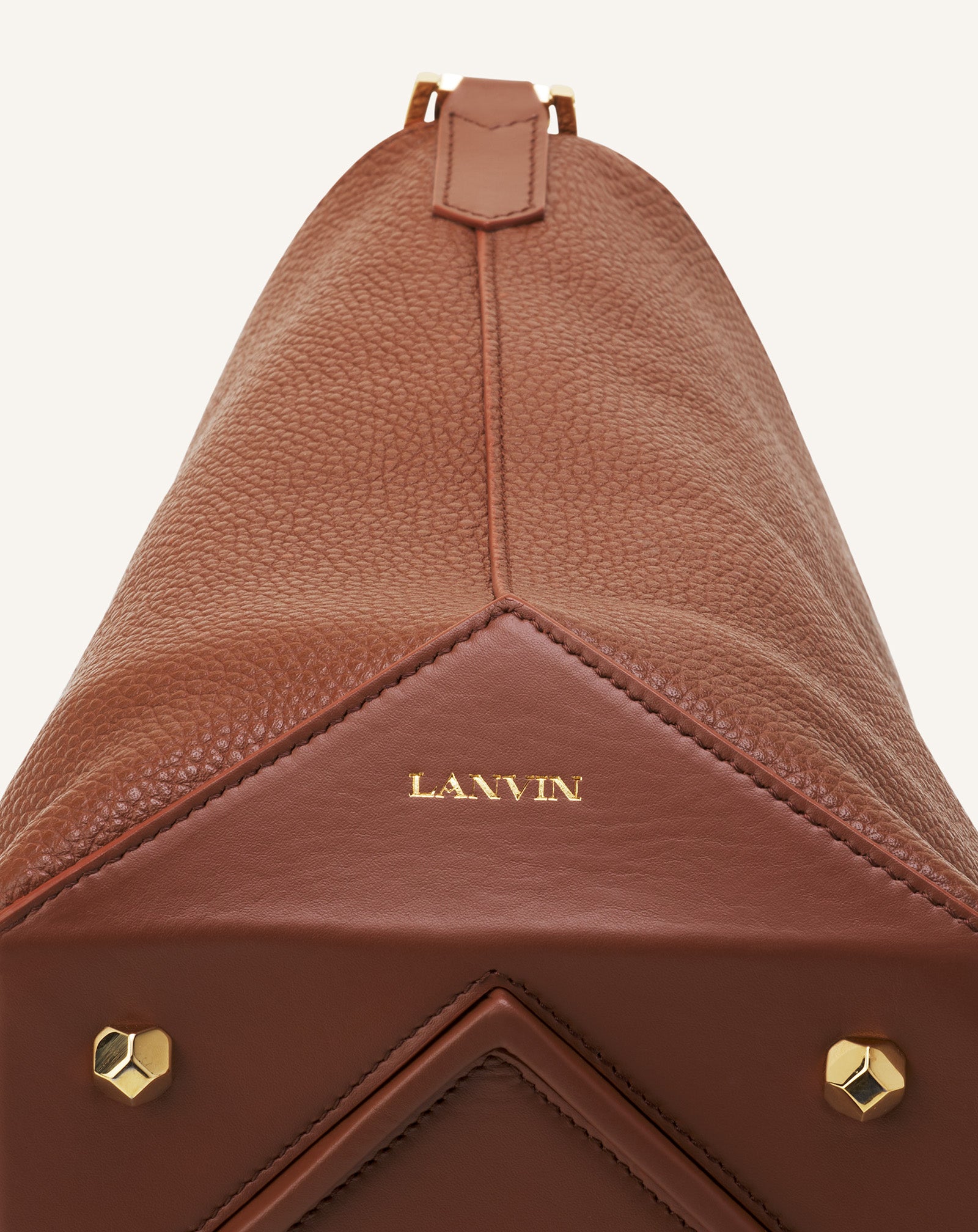 SAC SEAU CATCH BY LANVIN EN CUIR MARRON