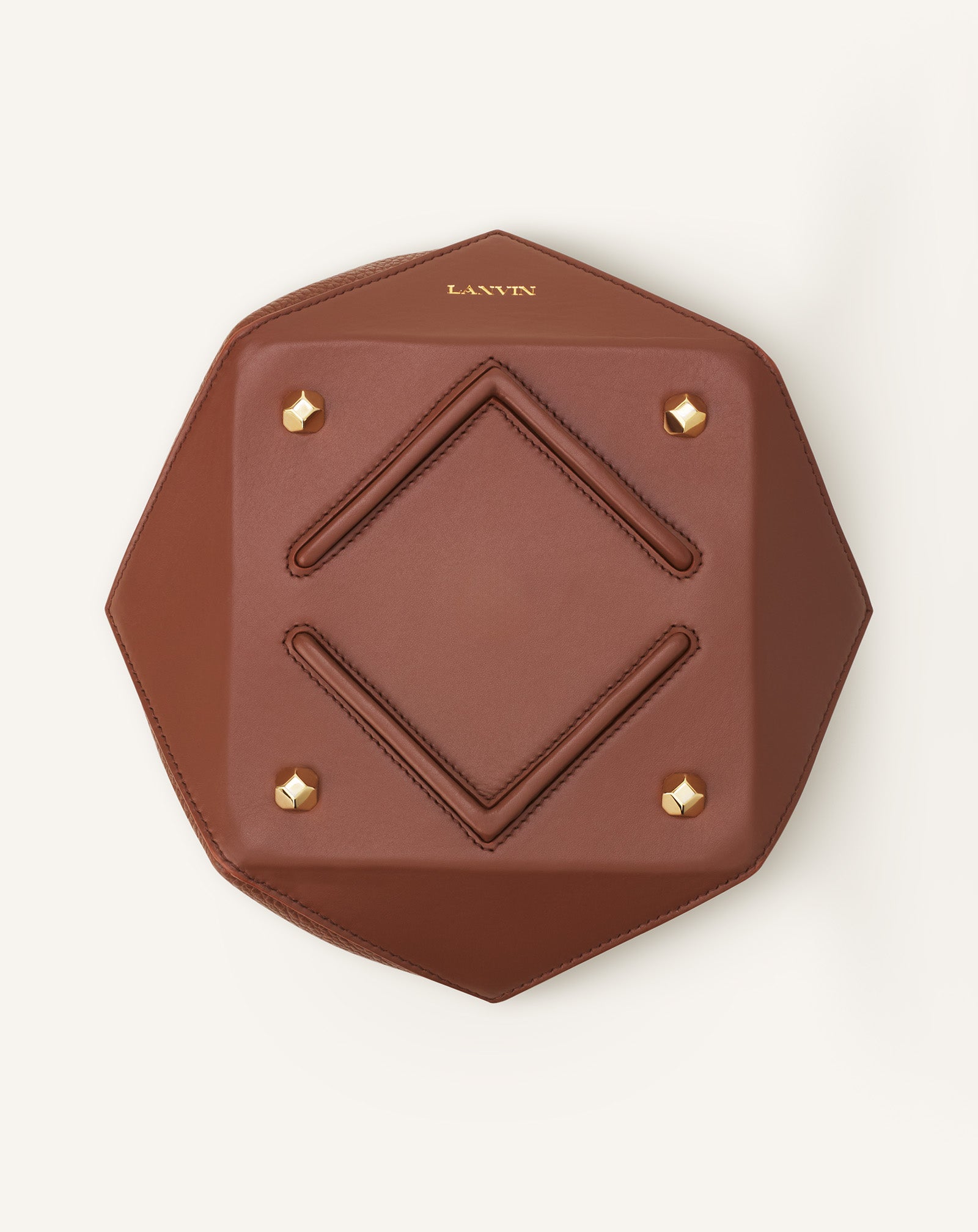 SAC SEAU CATCH BY LANVIN EN CUIR MARRON