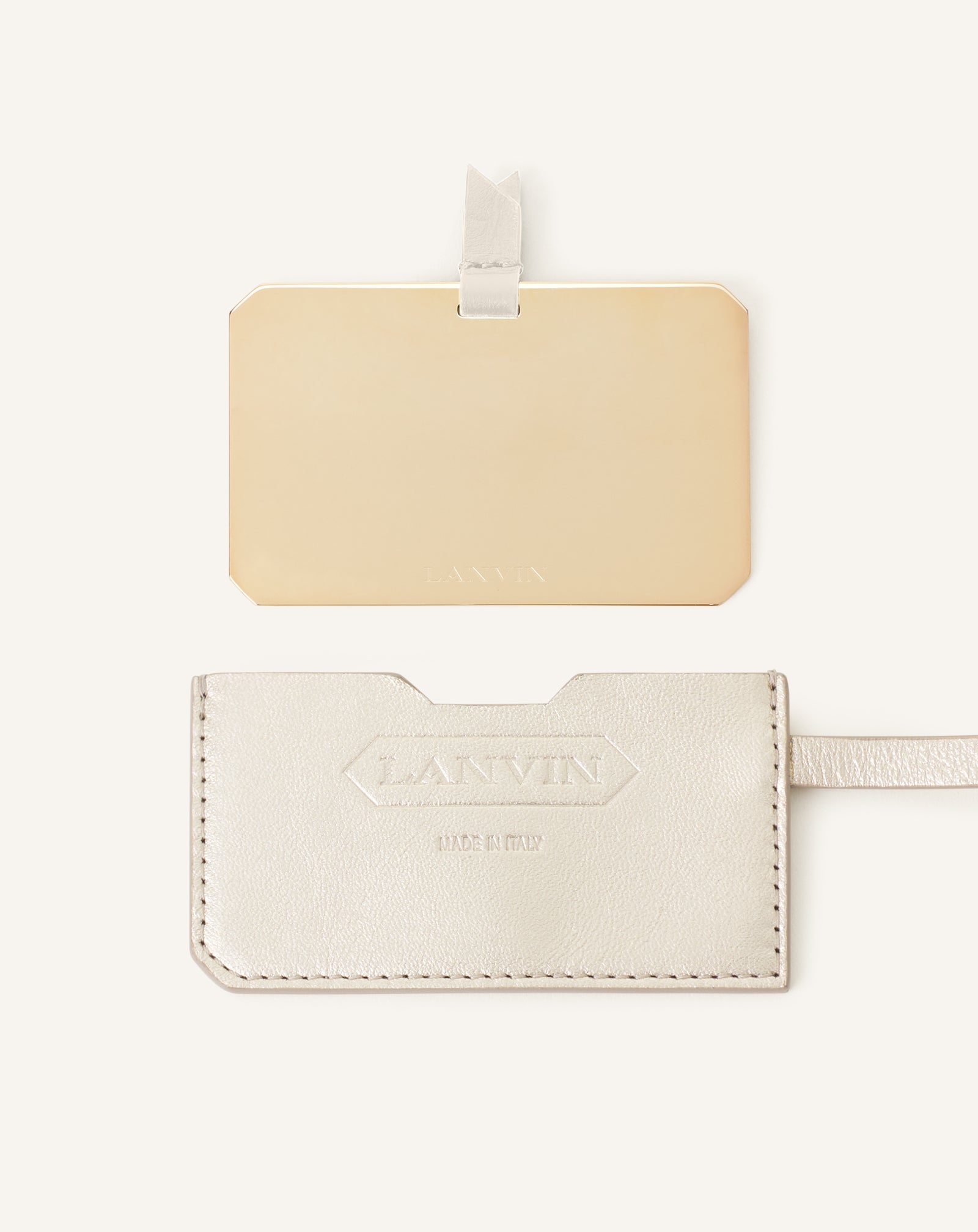 SAC SEAU NANO CATCH BY LANVIN EN CUIR MÉTALLISÉ CRAQUELÉ ARGENT