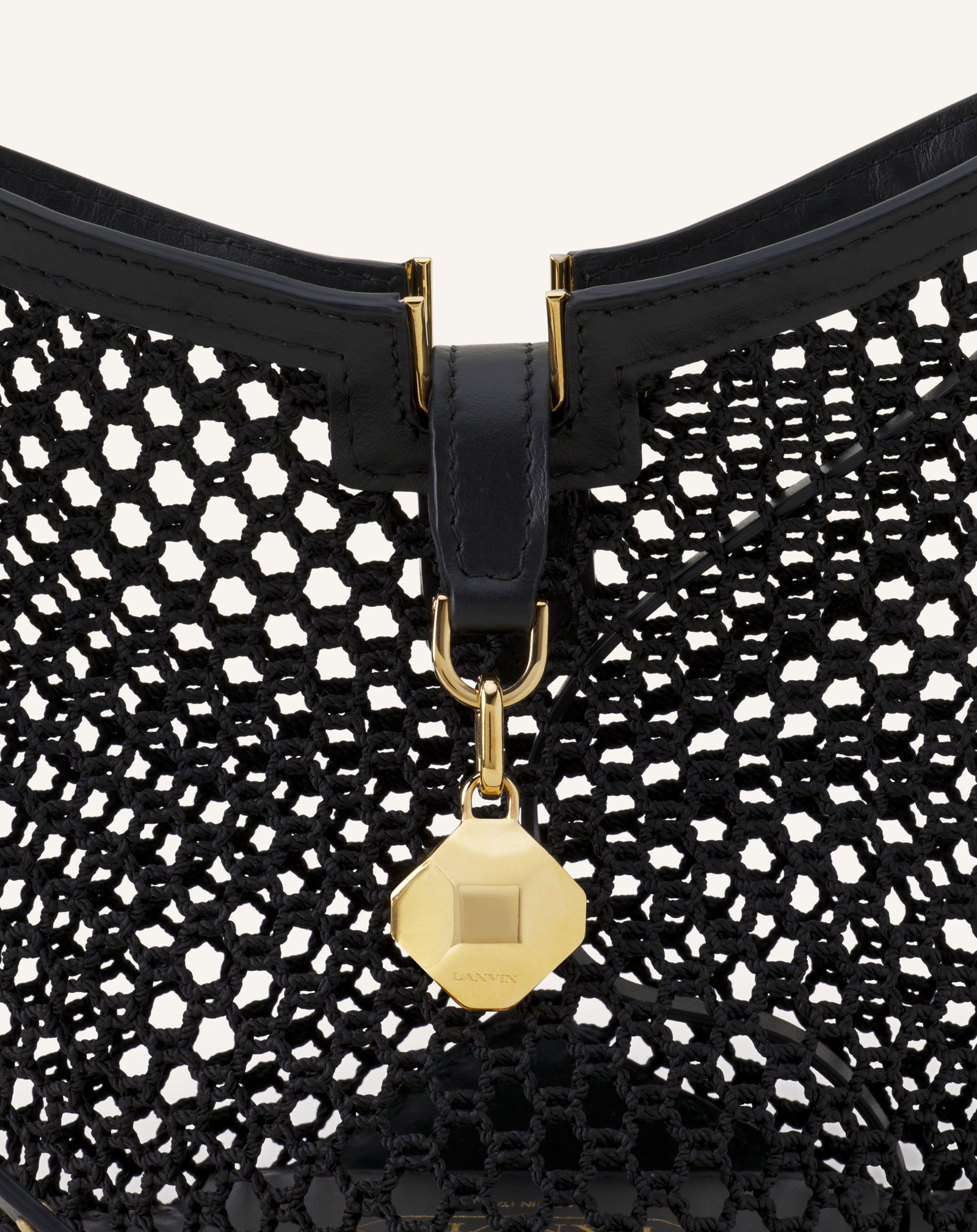 SAC SEAU NANO CATCH BY LANVIN EN RÉSILLE BLANC