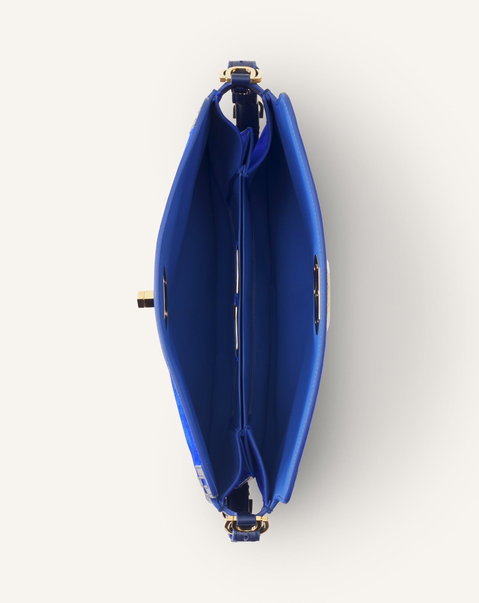 SAC EPAULE ASYMETRIQUE COMPAGNON MM EN DAIM  BLEU