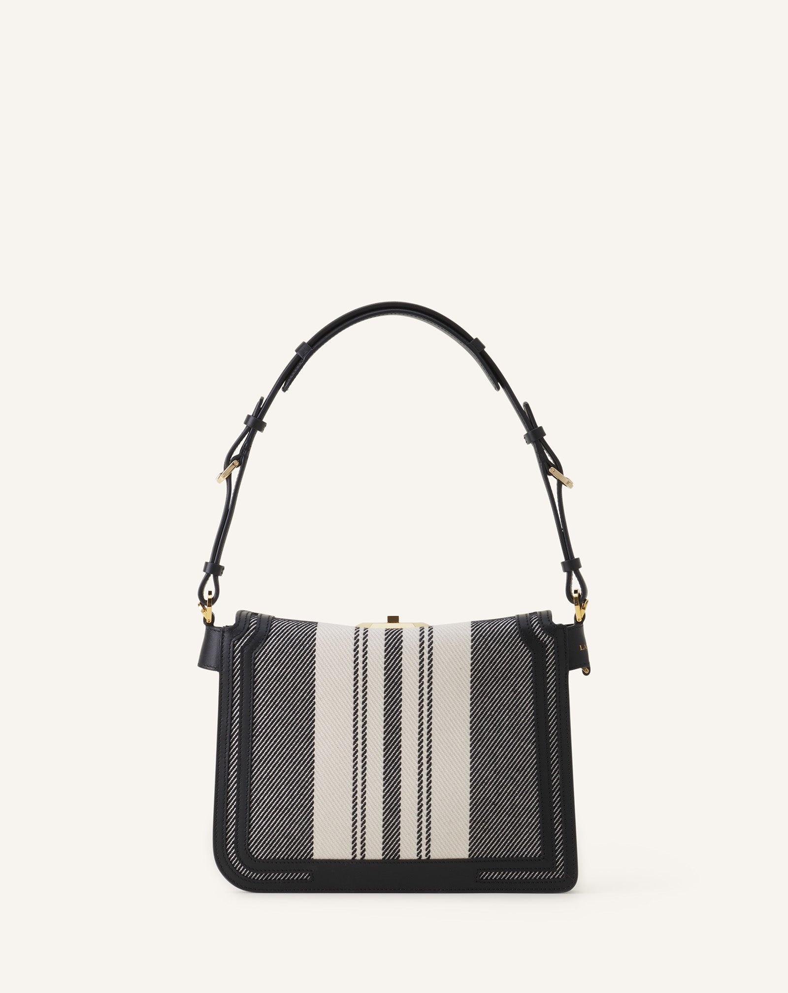 GREY COMPAGNON 20 BAG IN STRIPED CANVAS