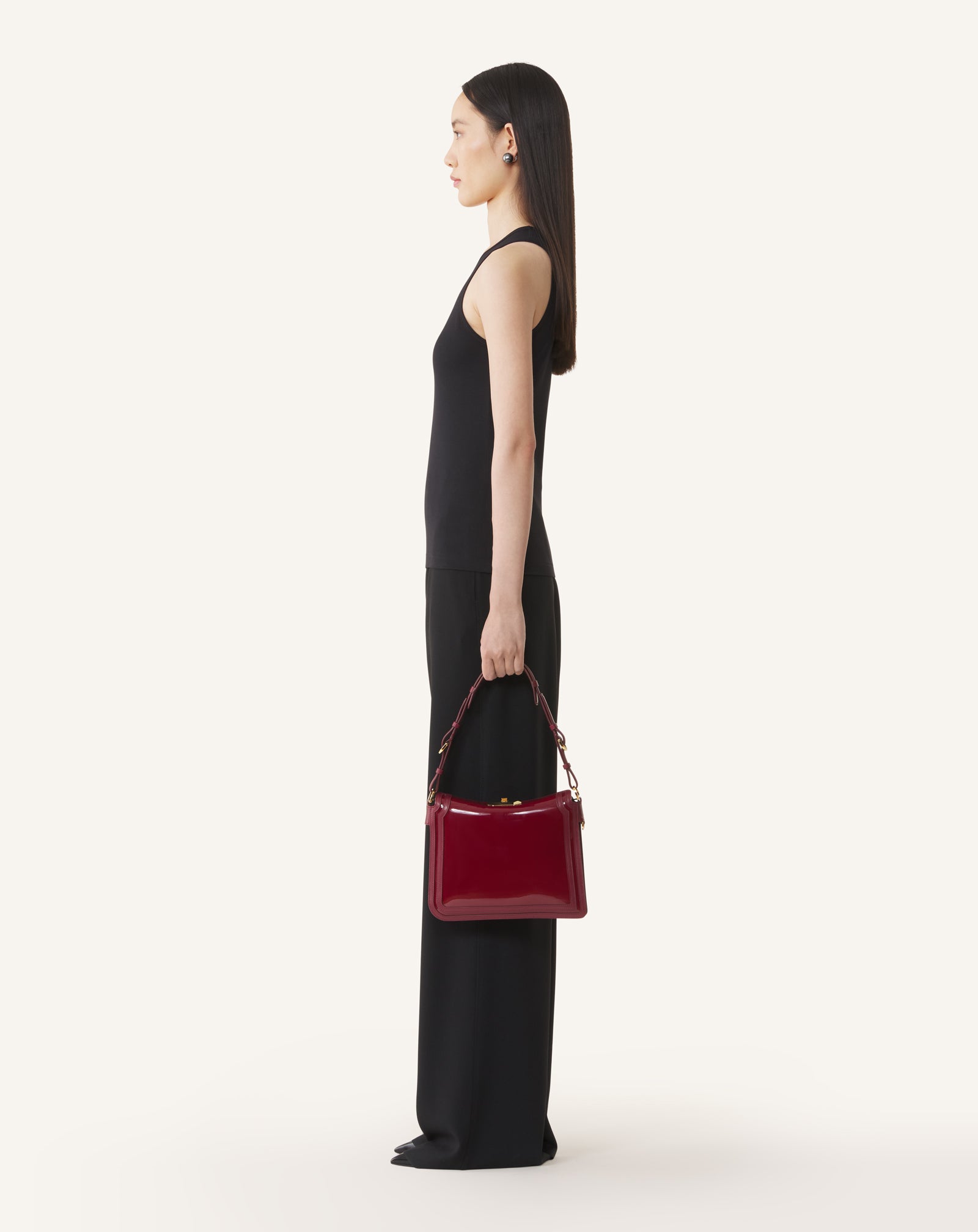 SAC COMPAGNON 20 EN CUIR VERNIS ROUGE