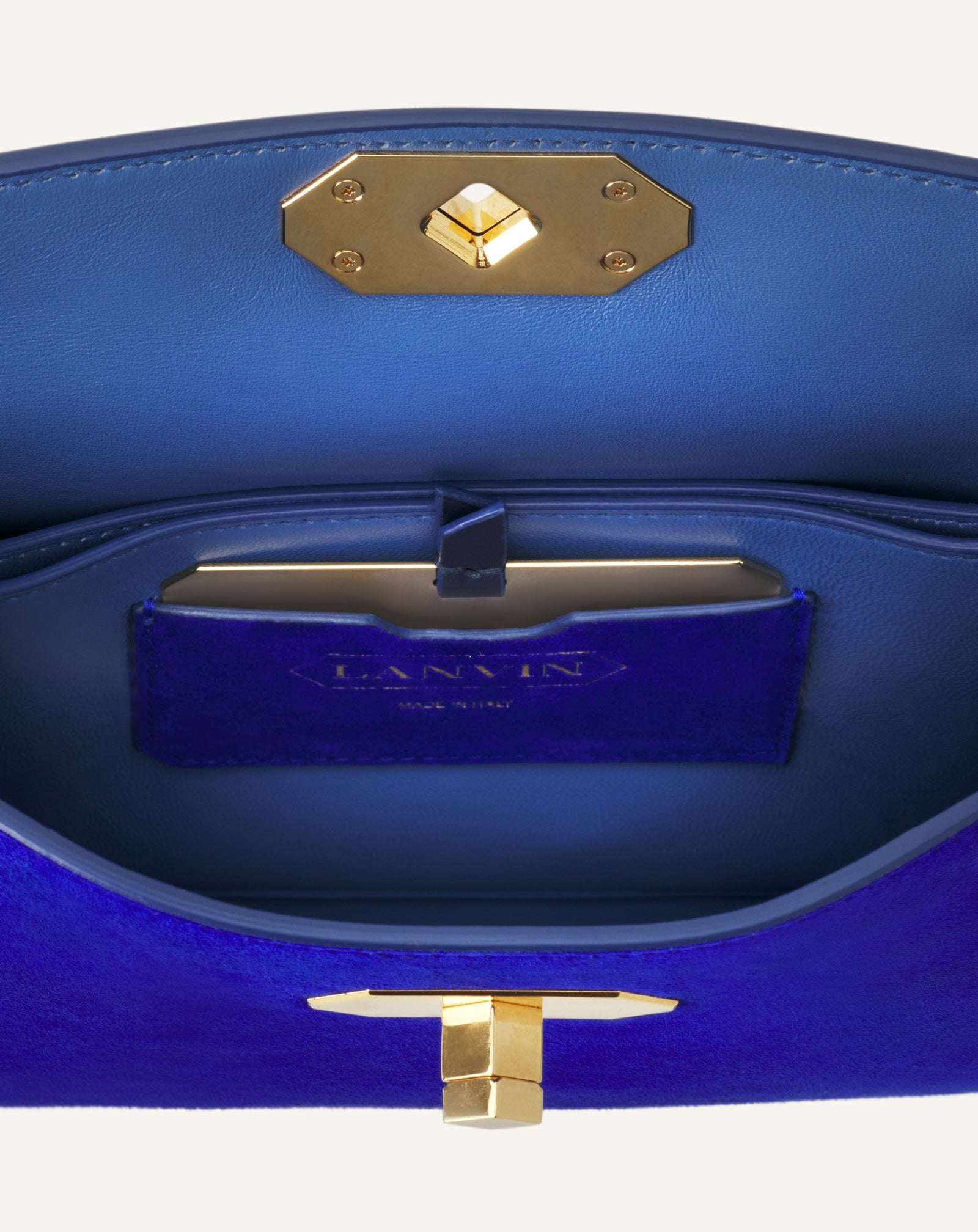 SAC COMPAGNON 20 EN DAIM BLEU
