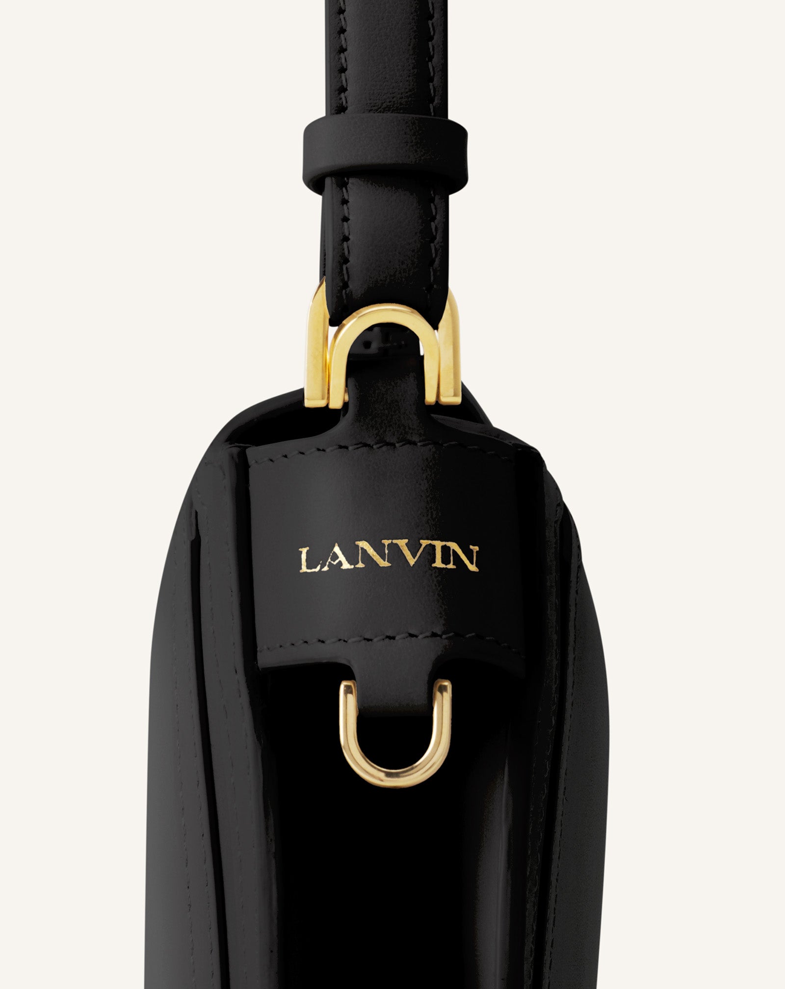 SAC EPAULE ASYMETRIQUE COMPAGNON PM EN CUIR NOIR