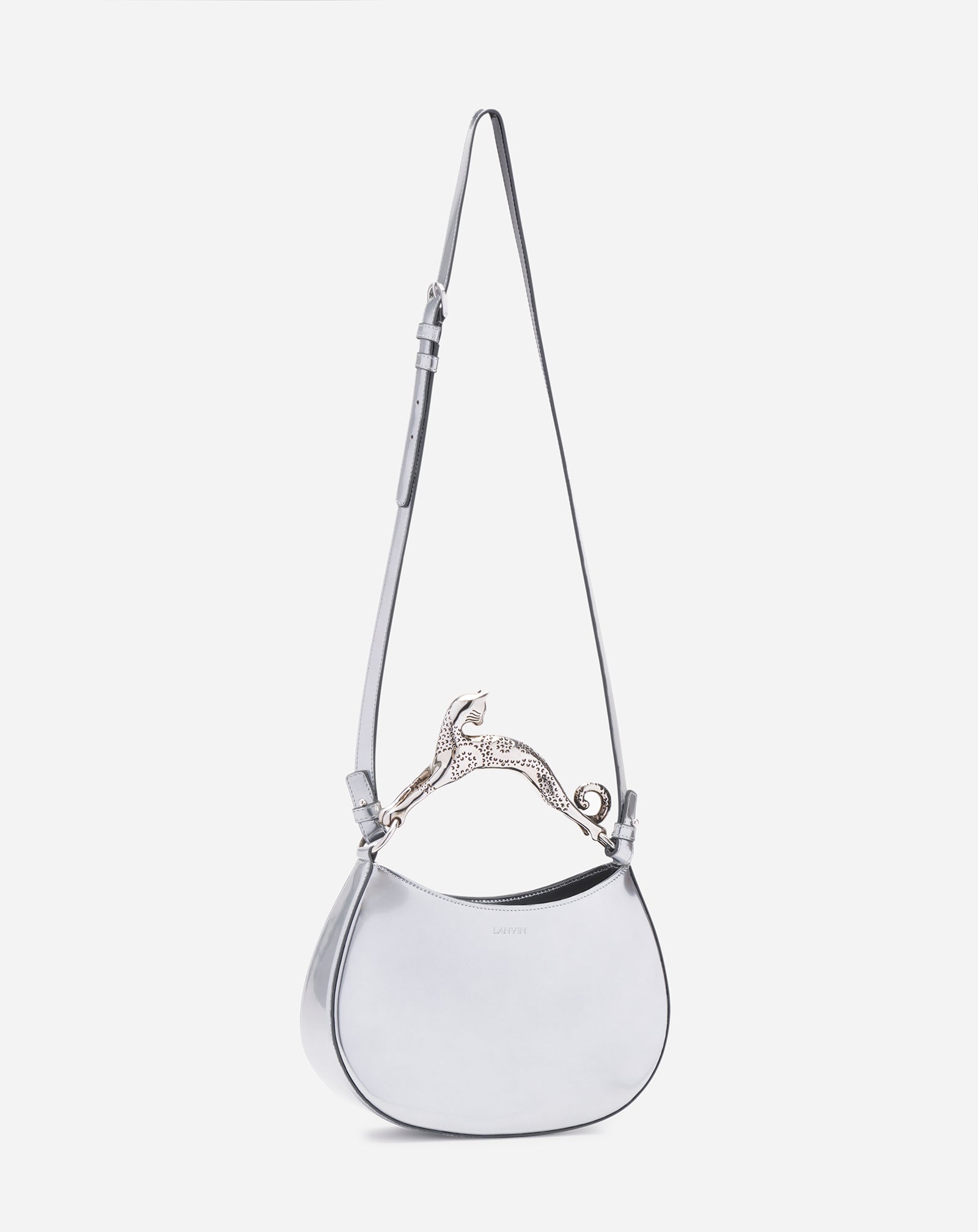 SAC HOBO CAT EN CUIR MÉTALLISÉ