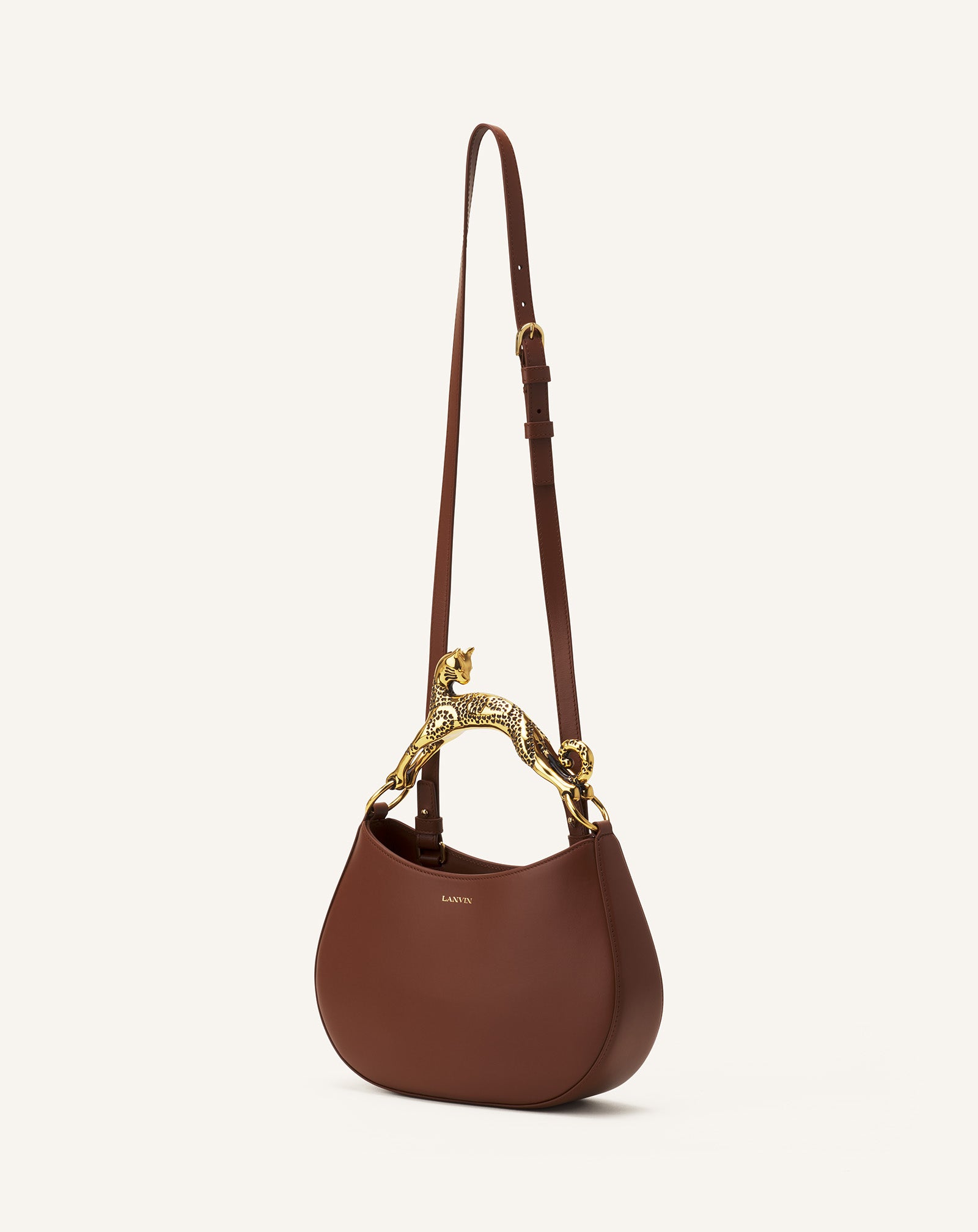 SAC HOBO CAT EN CUIR MARRON