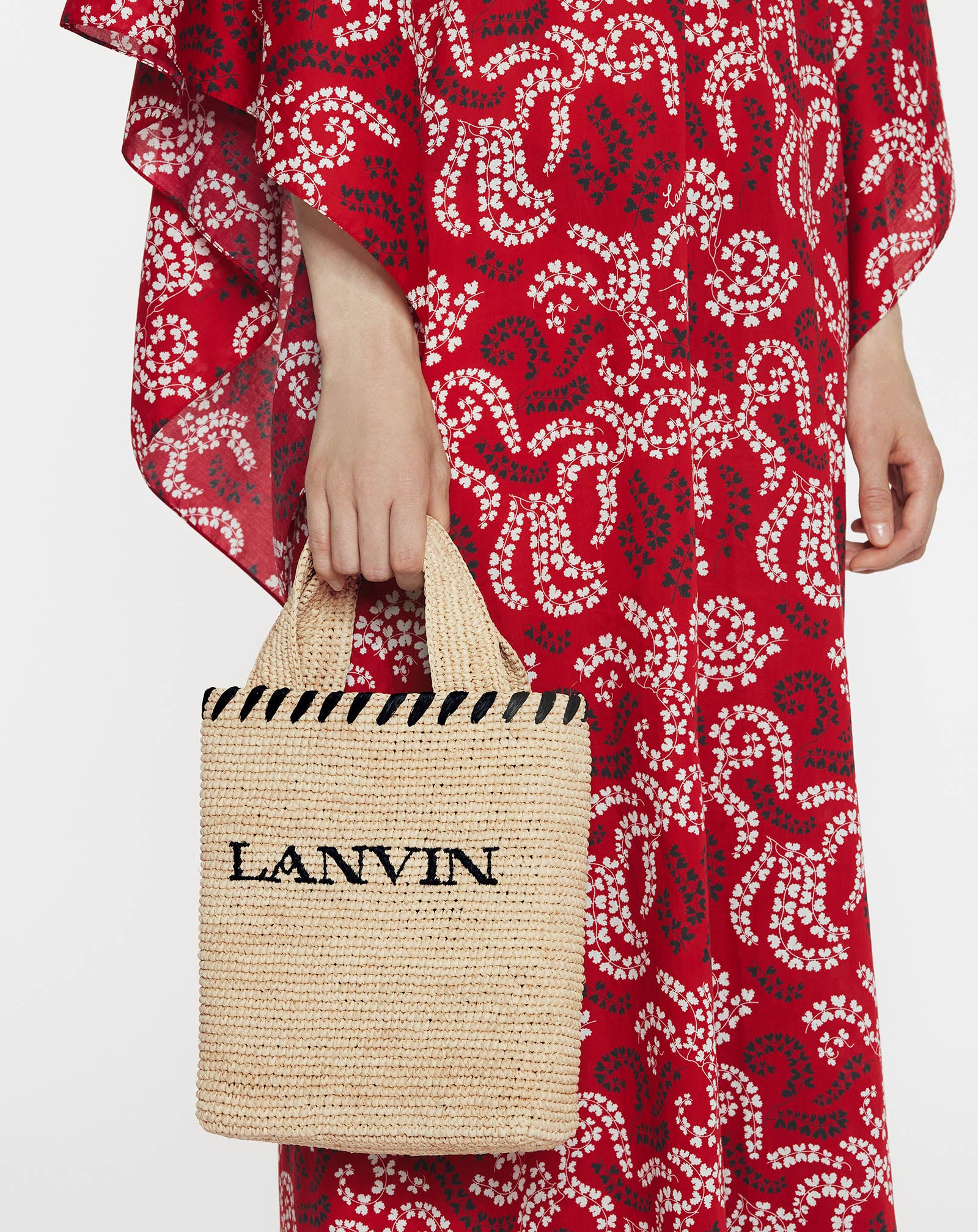 SAC CABAS LANVIN NANO EN RAPHIA
