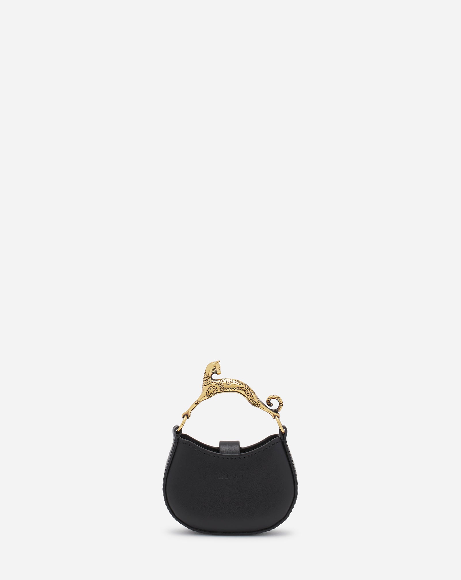MICRO SAC HOBO CAT CHARM EN CUIR
