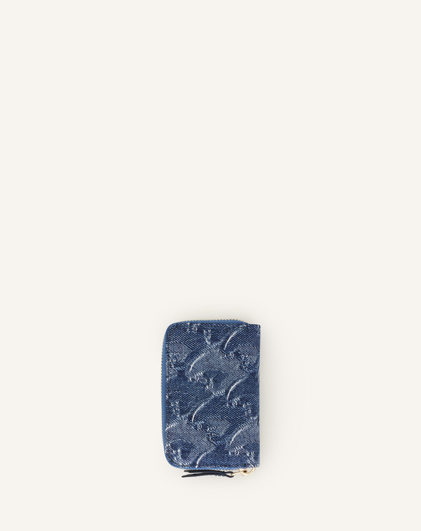 PORTE-CARTE LUNAR YEAR ZIPPÉ EN DENIM