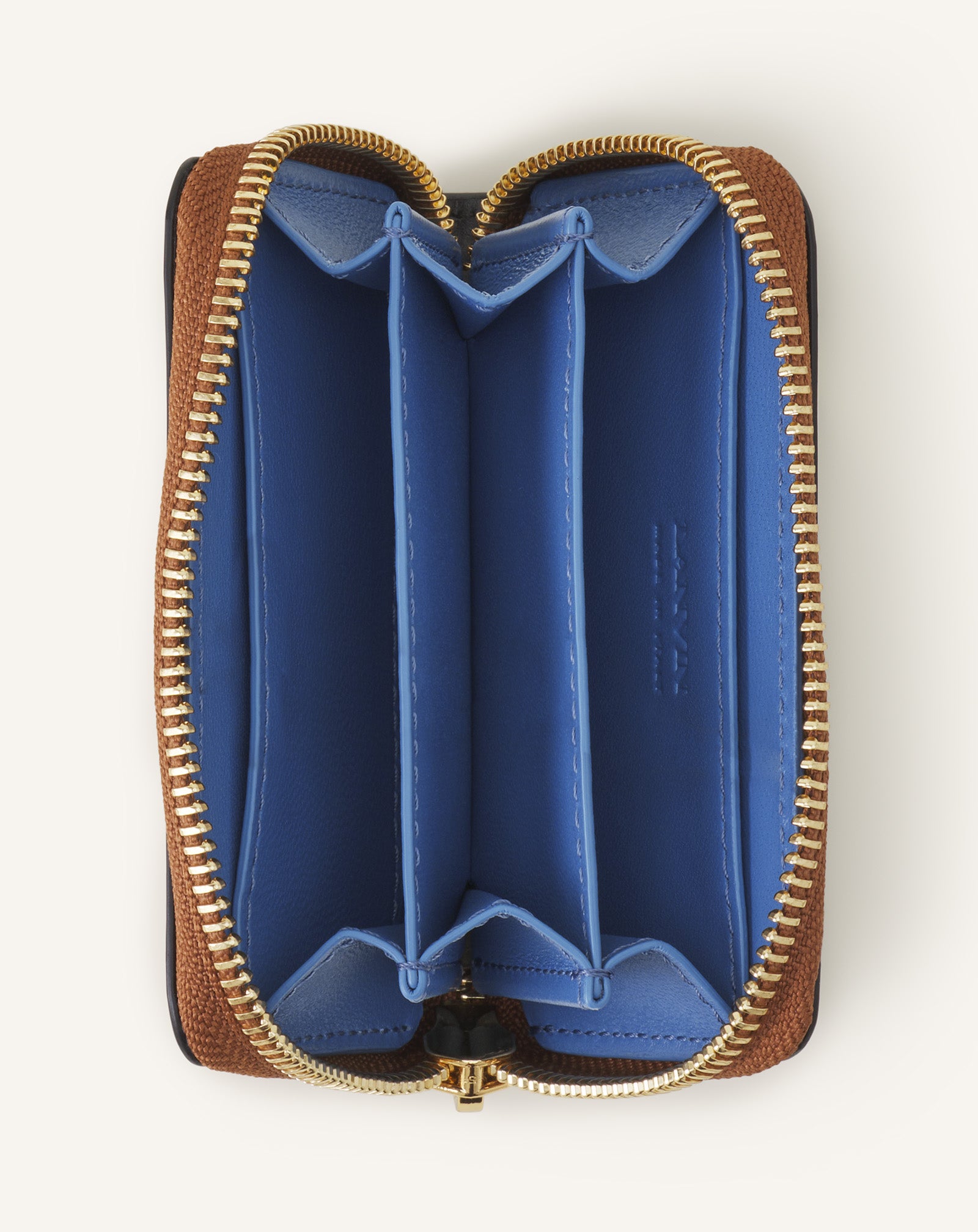 PORTE CARTE ZIPPE CATCH BY LANVIN EN CUIR MARRON