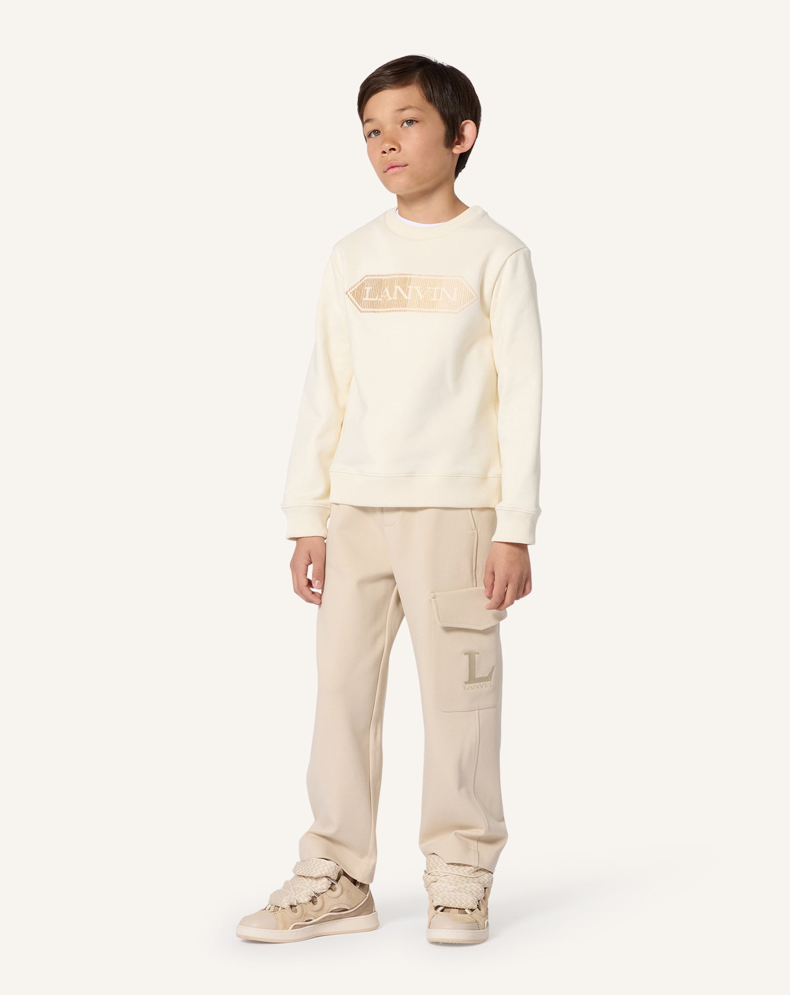 SWEAT EN MOLLETON BLANC