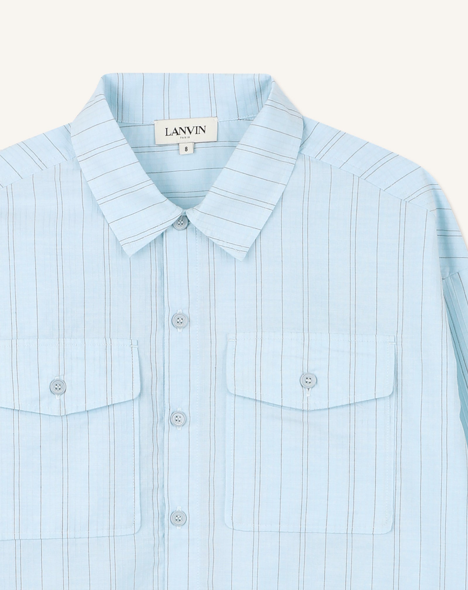 CHEMISE MANCHES LONGUES EN COTON BLEU