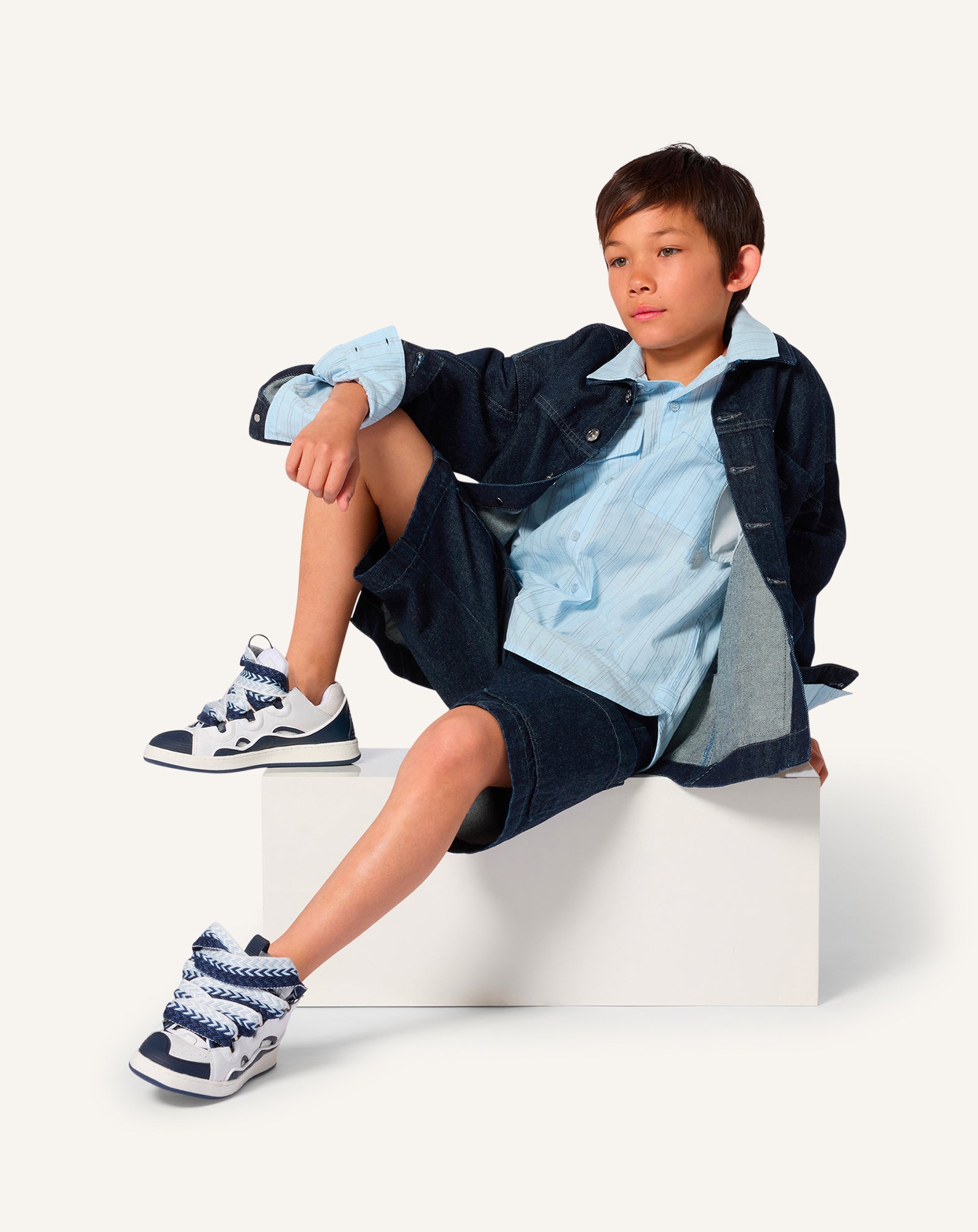 CHEMISE MANCHES LONGUES BLEU