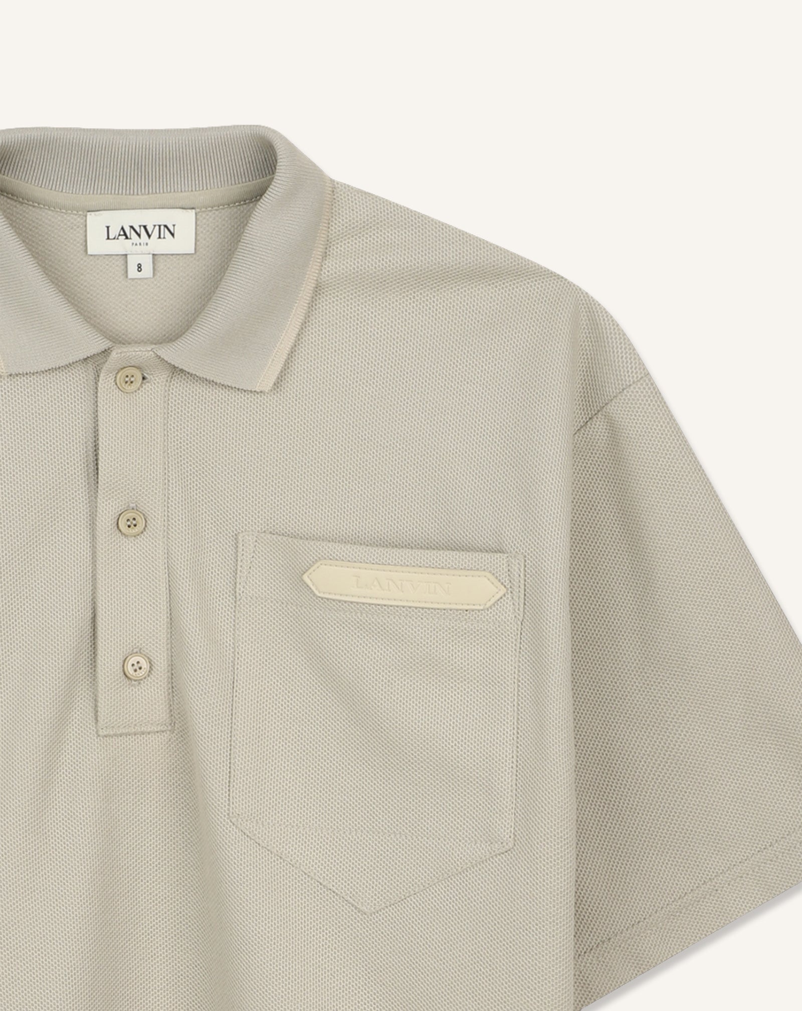POLO AVEC BRODERIE LANVIN BEIGE