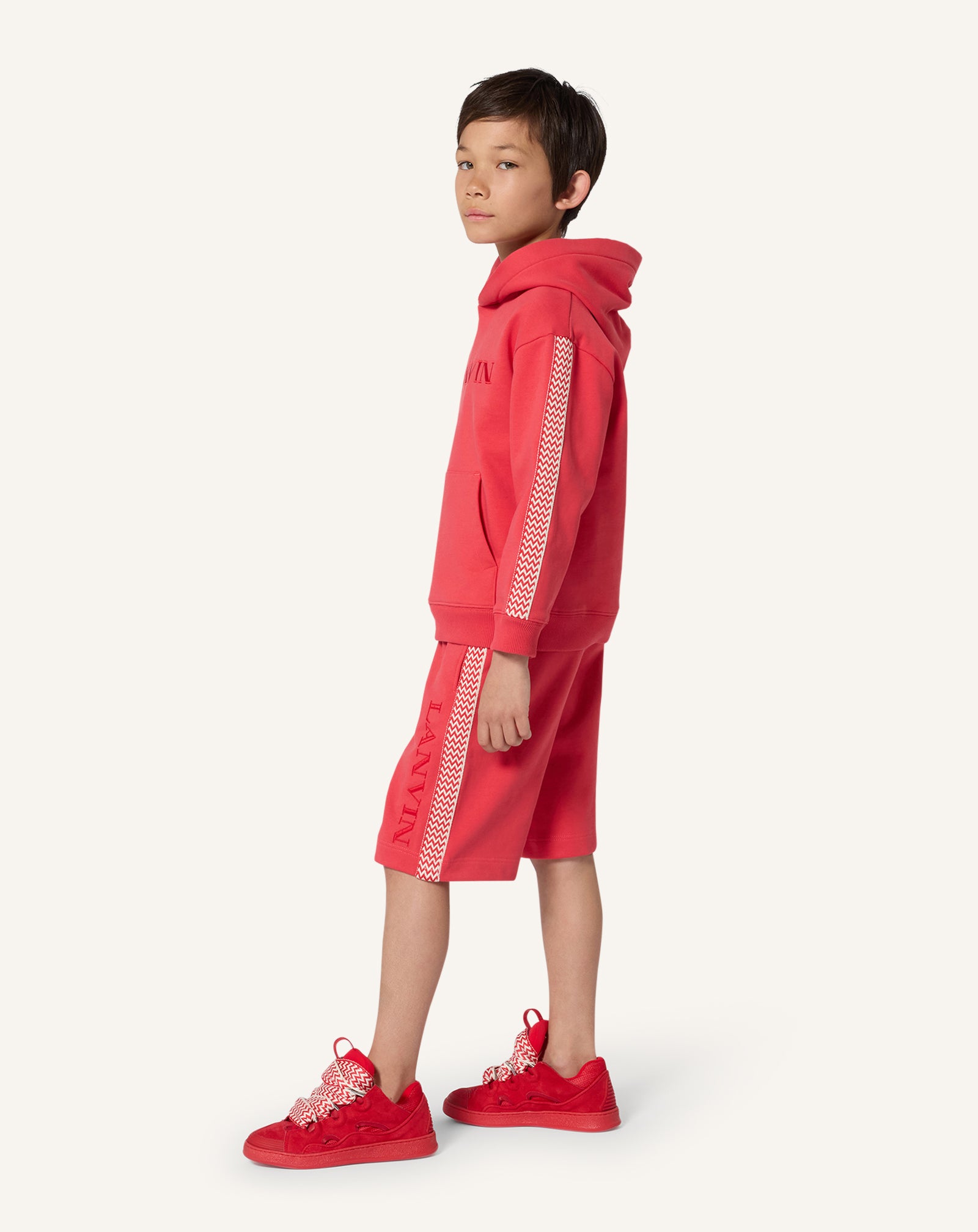 BERMUDA EN MOLLETON ROUGE