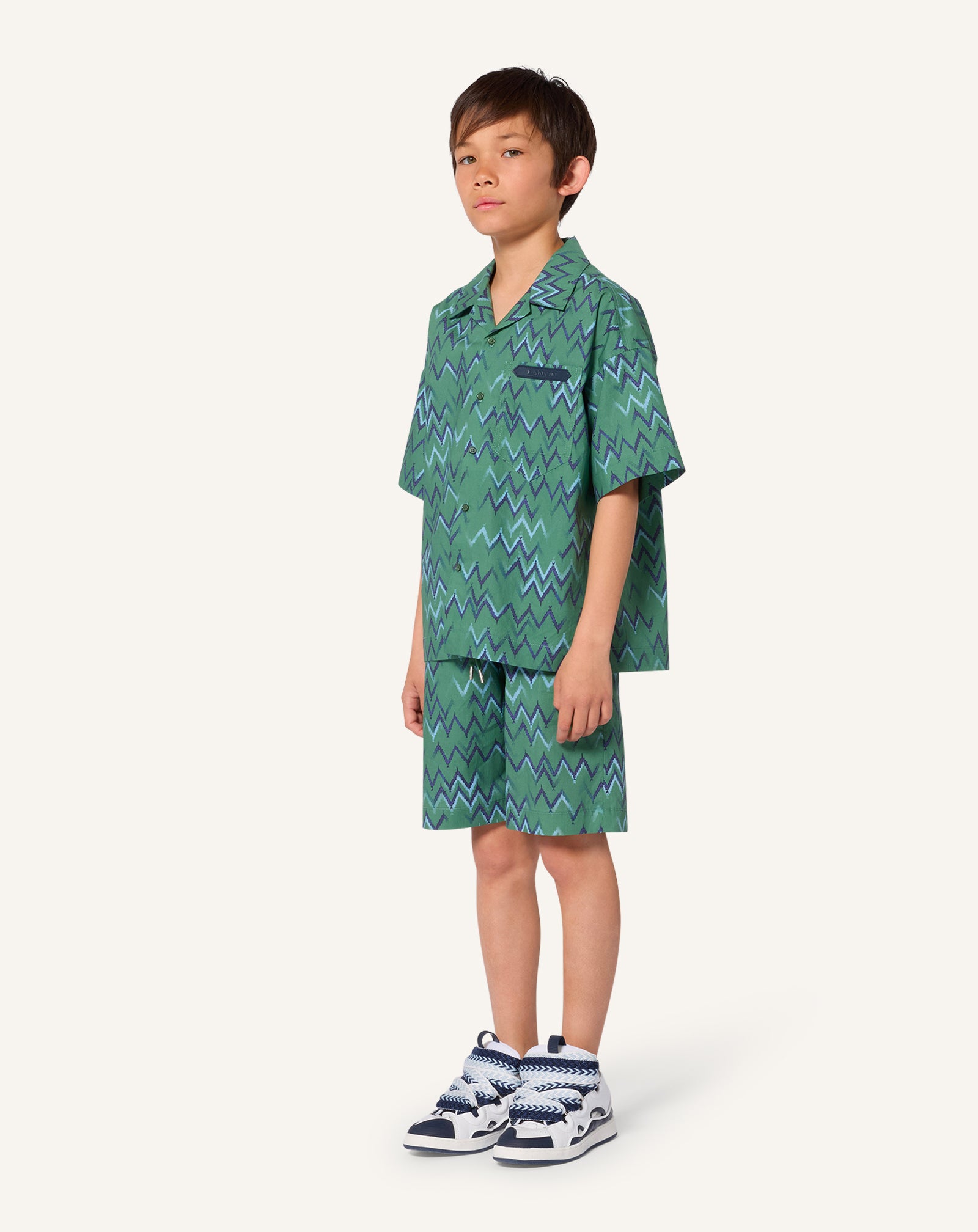 BERMUDA EN POPELINE VERT