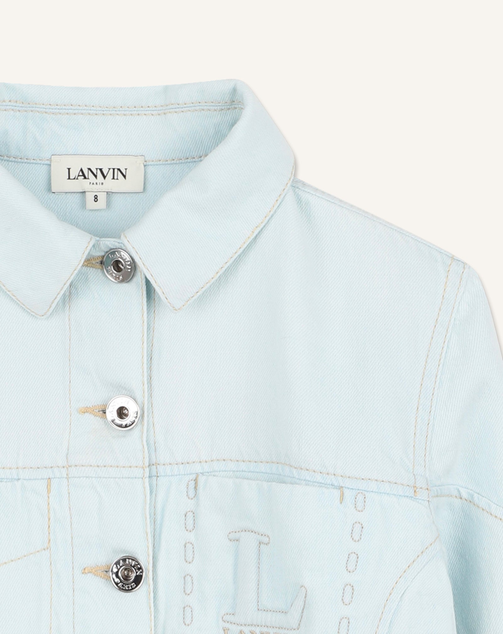 VESTE EN DENIM BRODE LANVIN BLEU