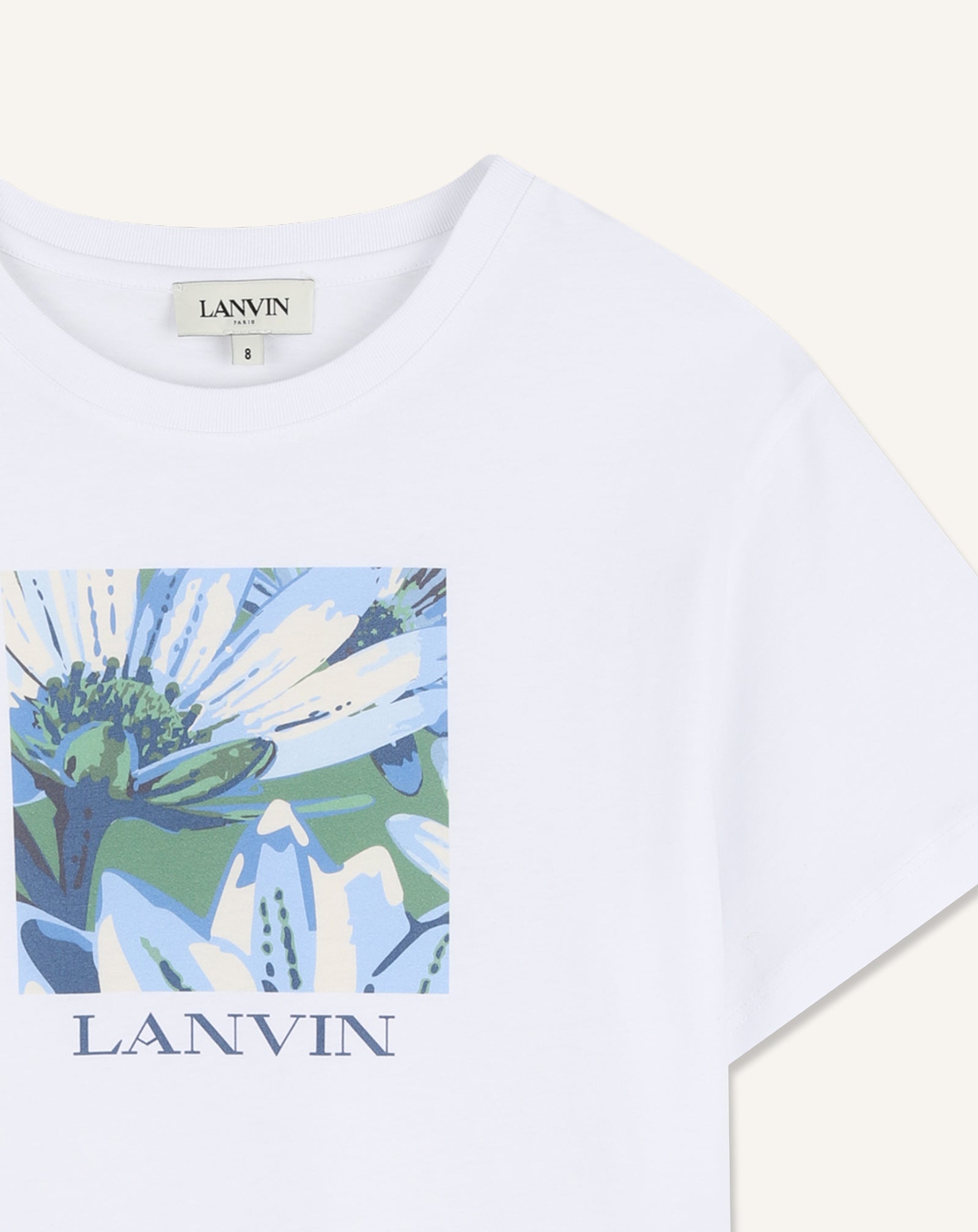 TEE-SHIRT MARGUERITE EN COTON BLANC