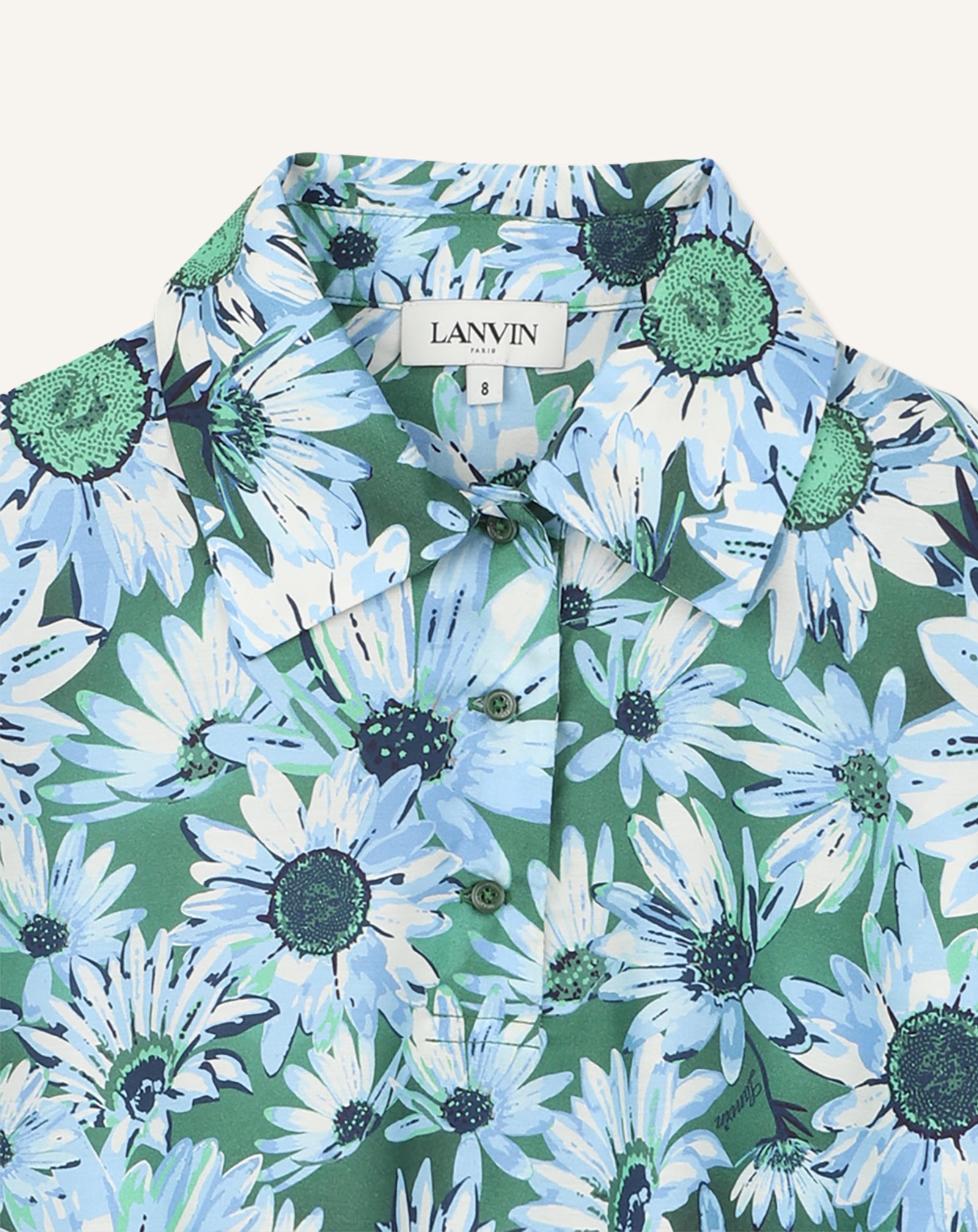 BLOUSE COL CHEMISE VERT