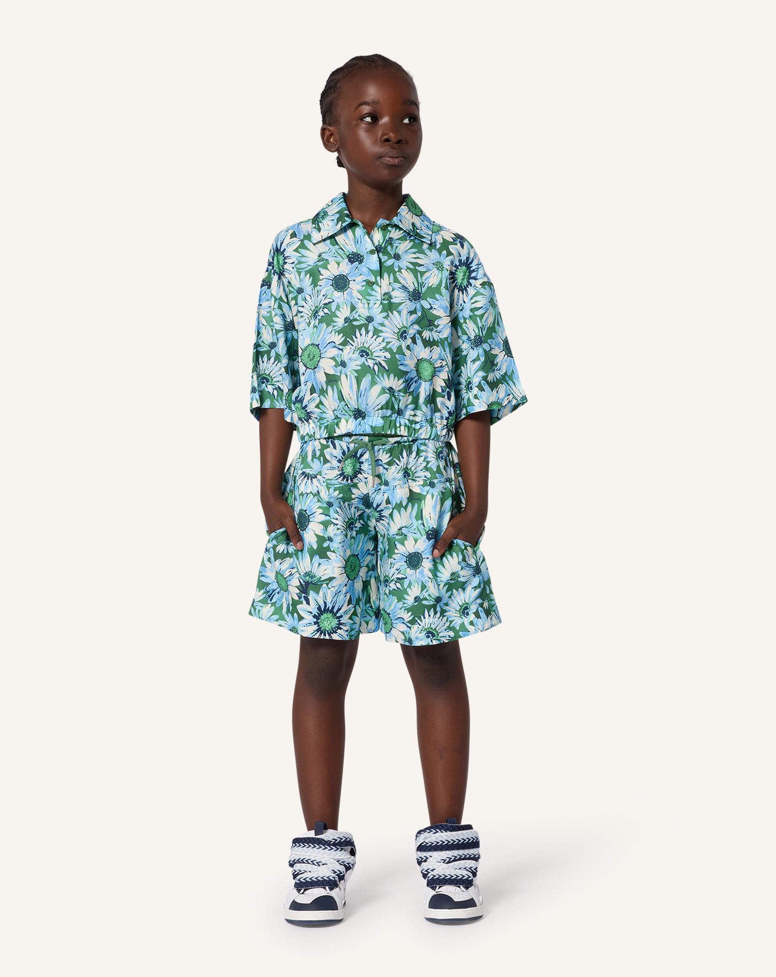 BLOUSE COL CHEMISE VERT