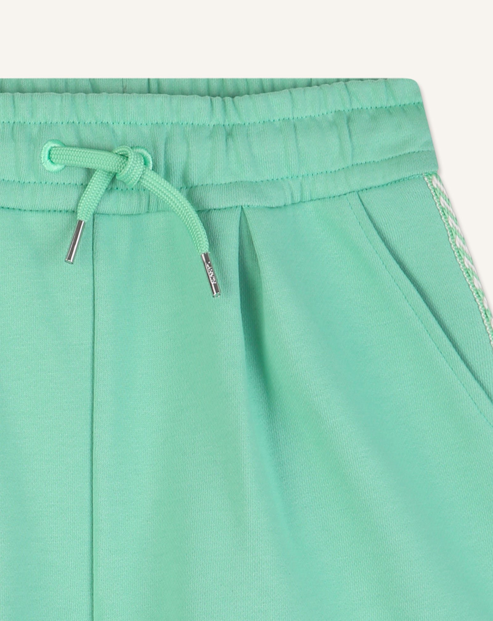GREEN FLEECE SHORTS