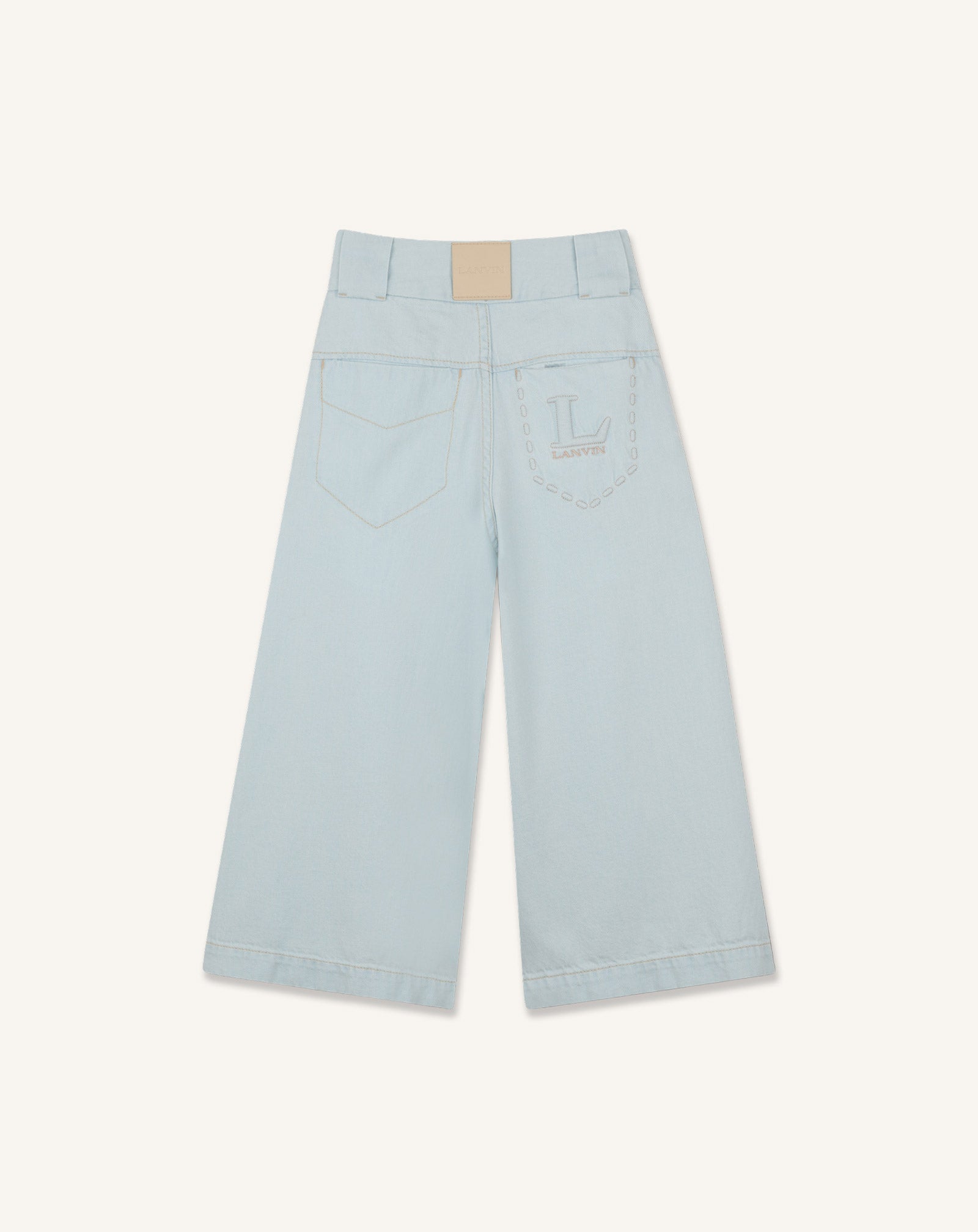 PANTALON COUPE LARGE EN DENIM BLEU