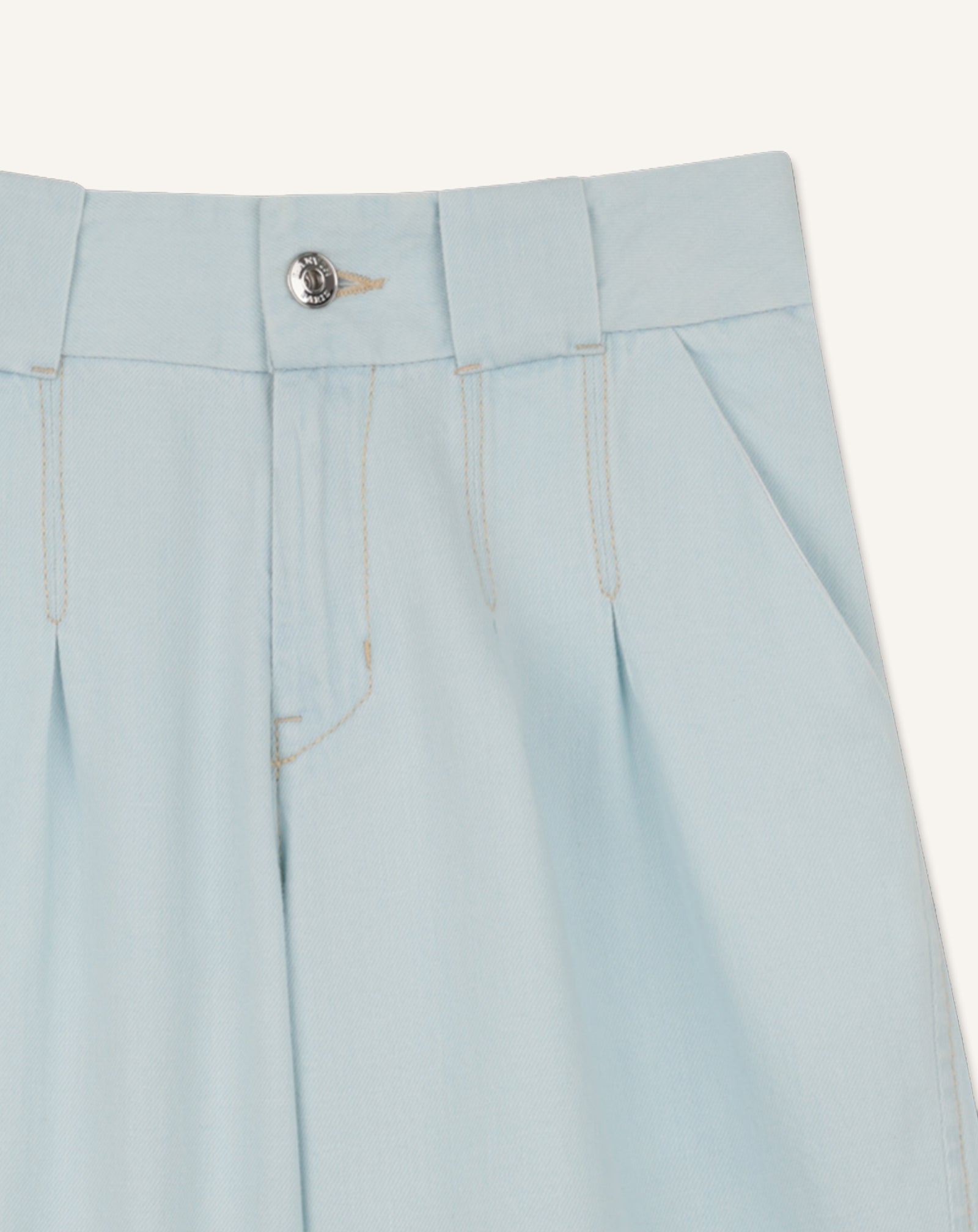 PANTALON COUPE LARGE EN DENIM BLEU