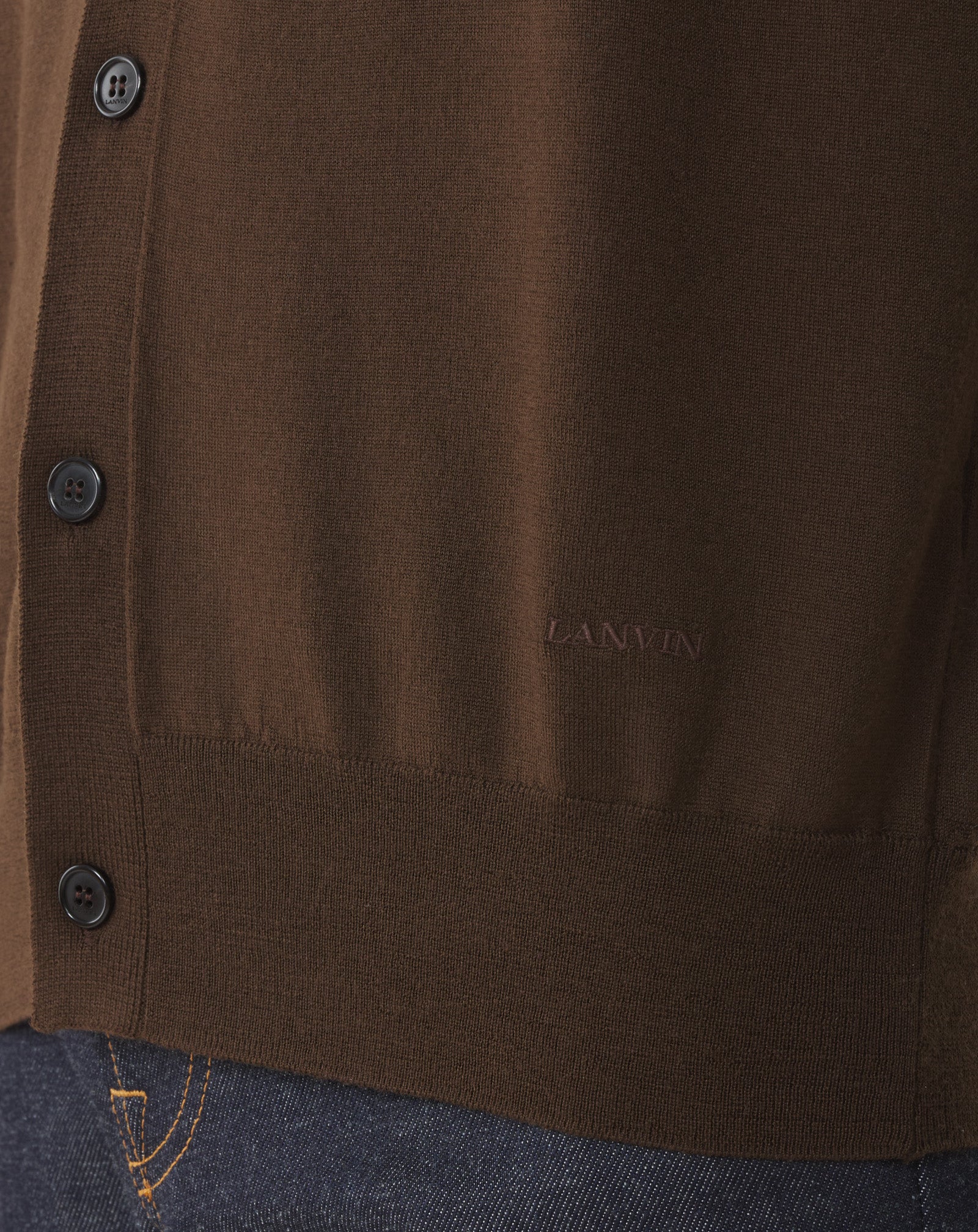 CARDIGAN CLASSIQUE EN LAINE MÉRINOS NOIR