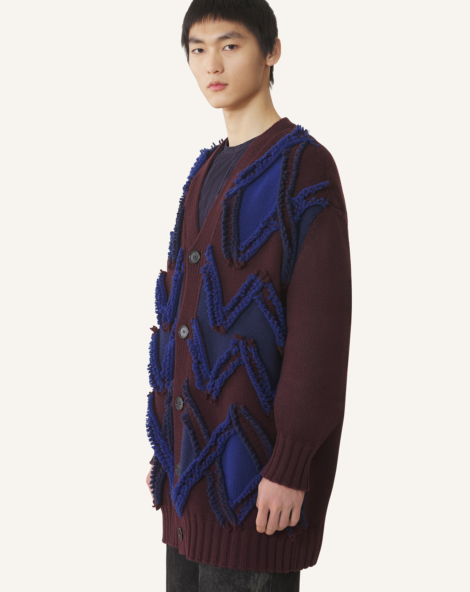 CARDIGAN OVERSIZE EN JACQUARD