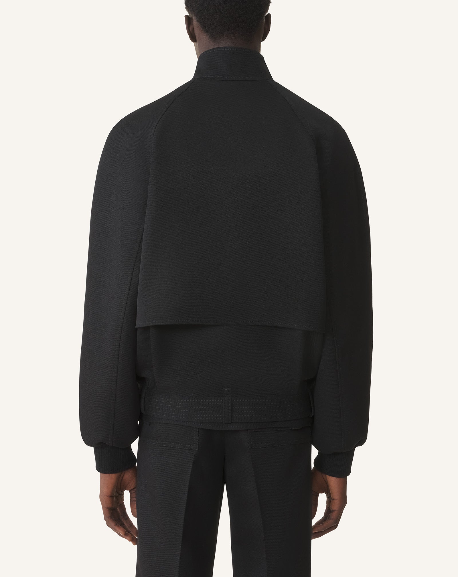 BLOUSON EN LAINE LÉGÈRE NOIR