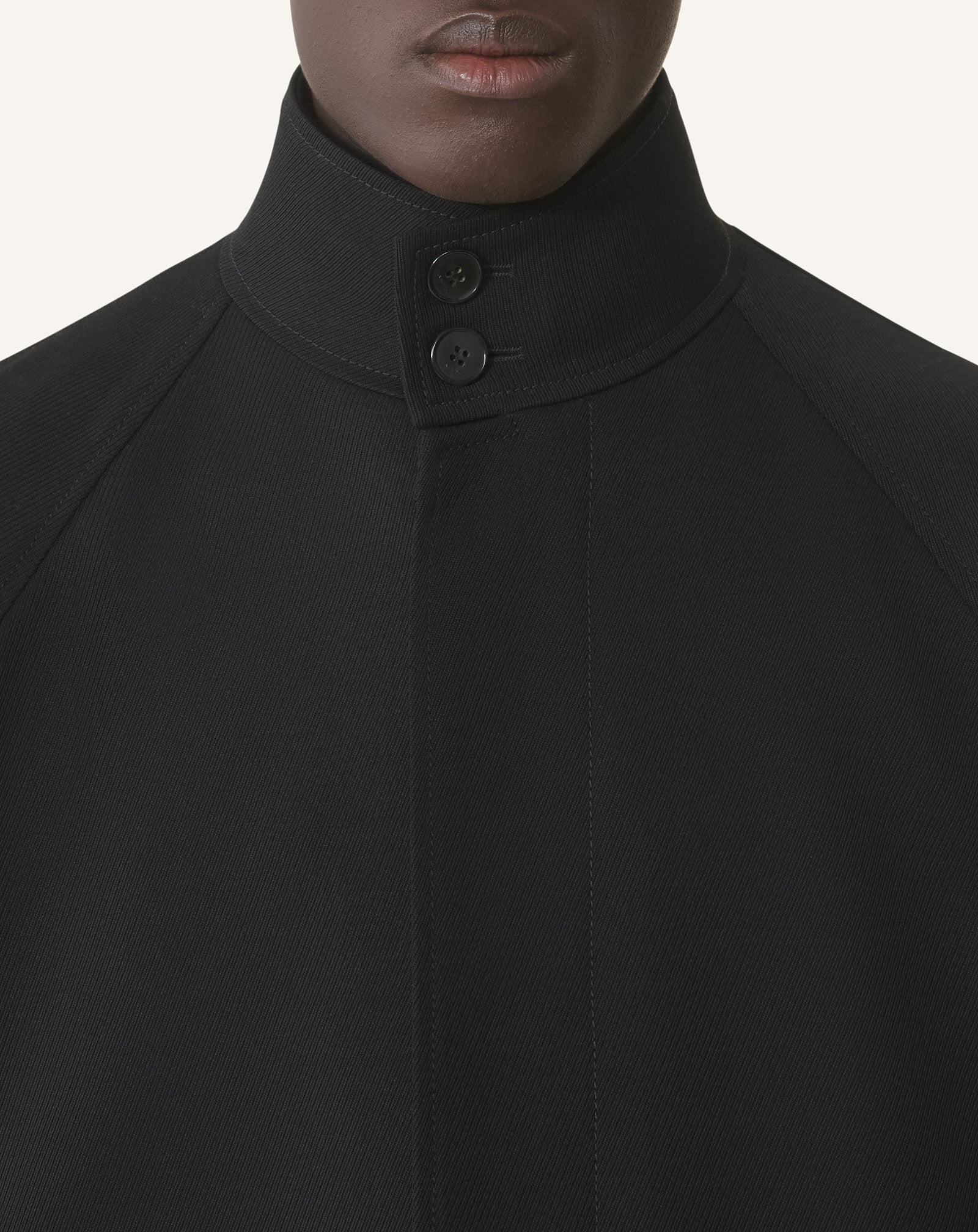 BLOUSON EN LAINE LÉGÈRE NOIR