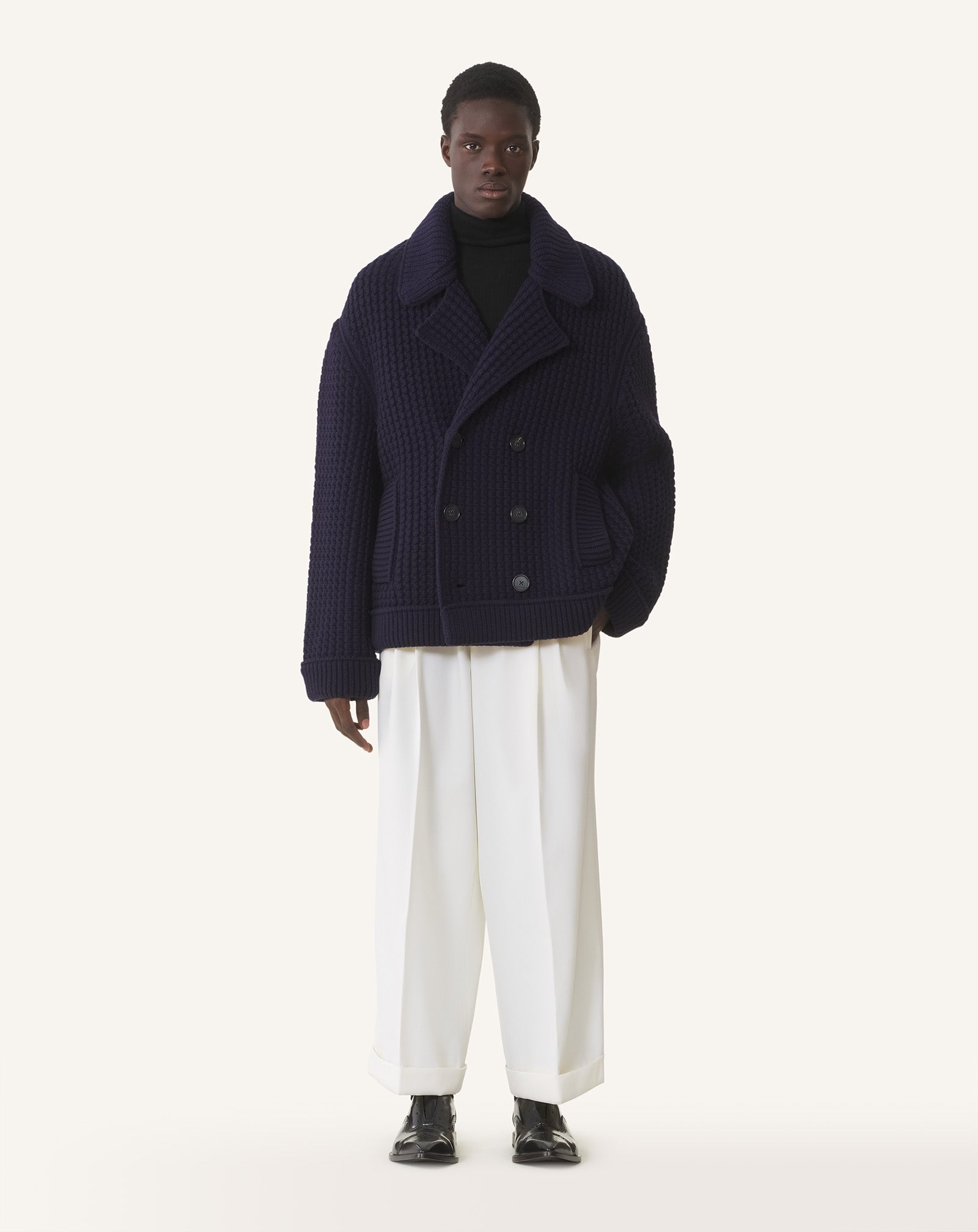 CABAN AMPLE EN LAINE