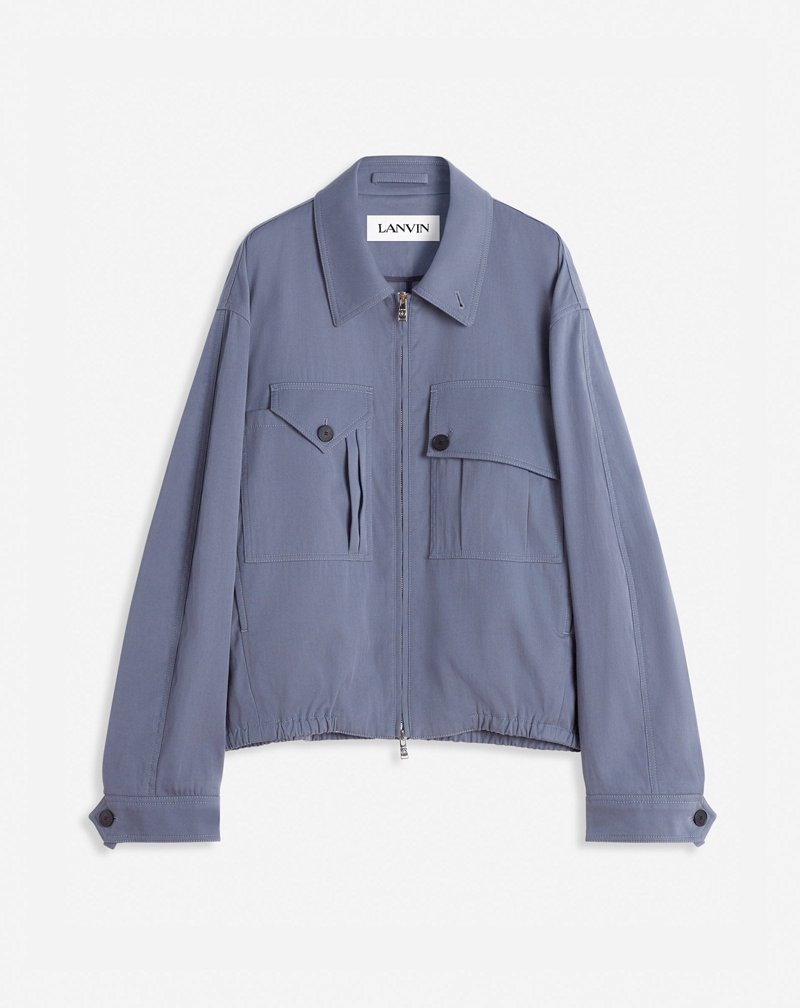 BLOUSON À POCHES EN COTON ET VISCOSE