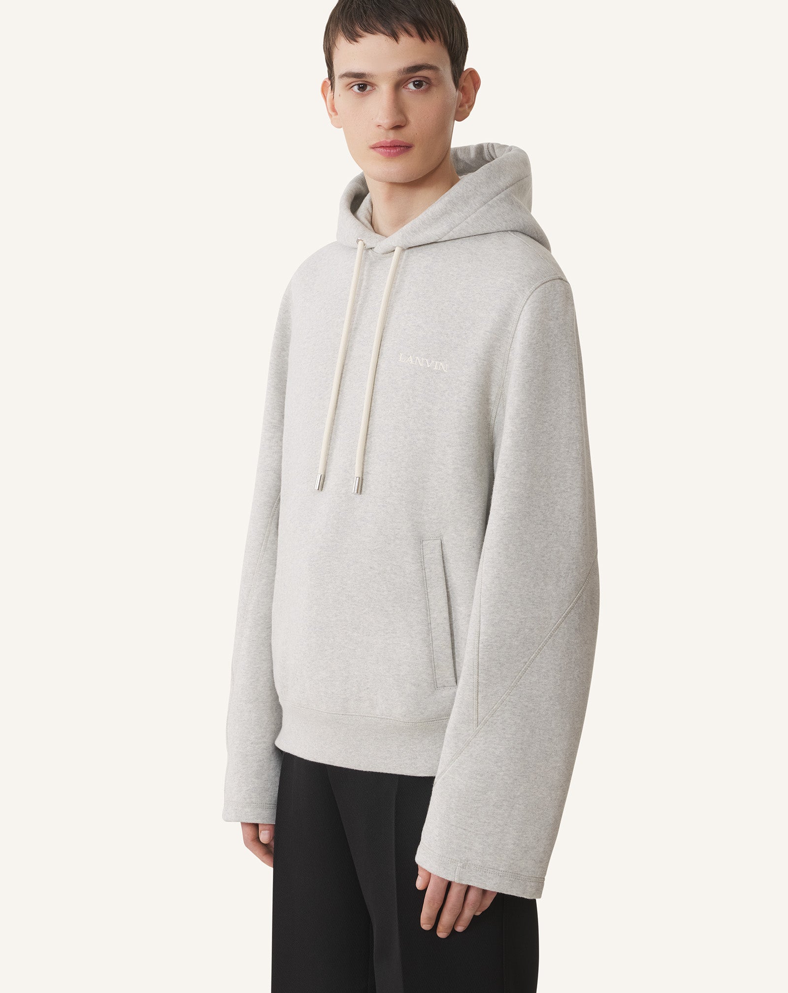 HOODIE EN COTON ET CACHEMIRE