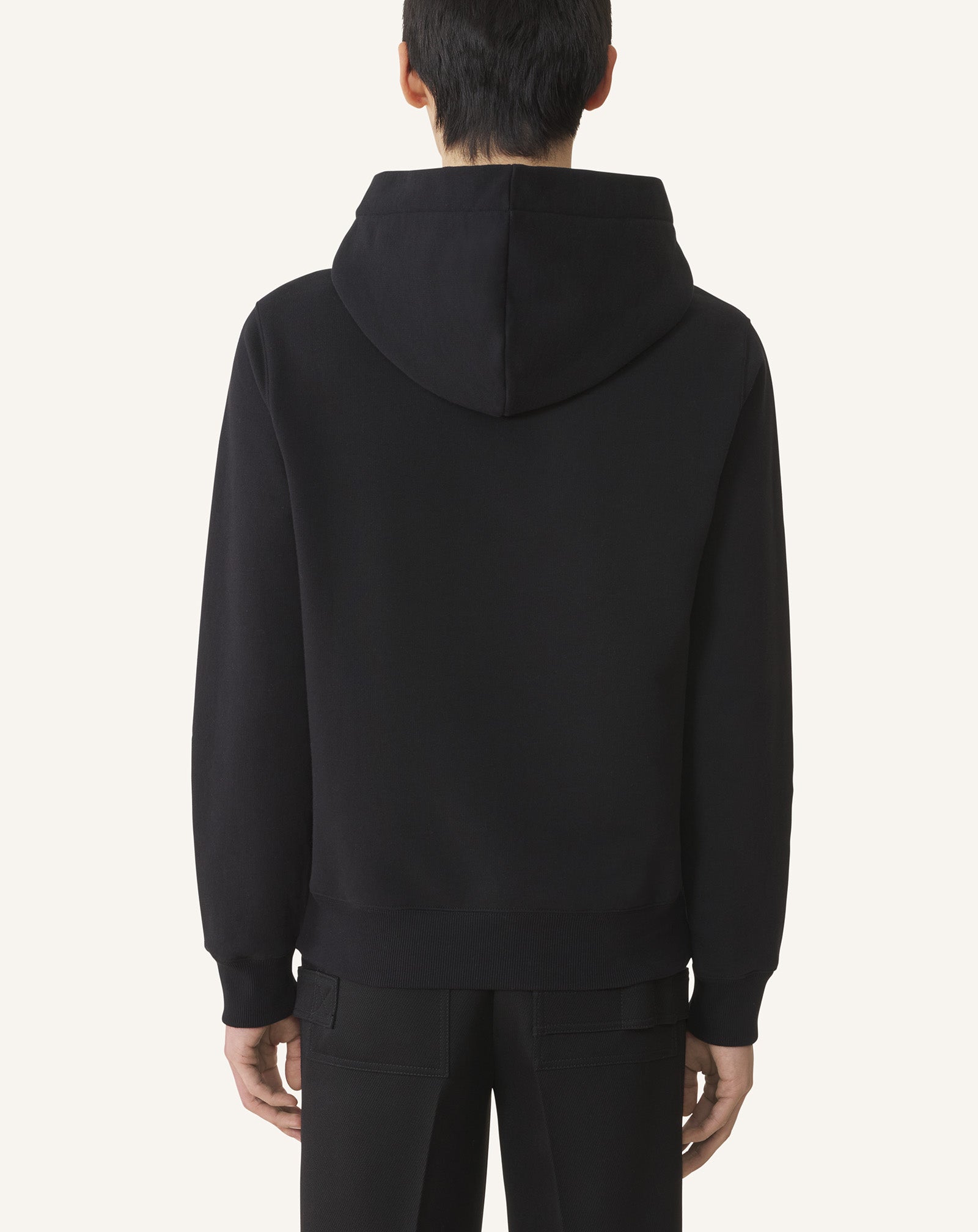 HOODIE BRODÉ LANVIN EN COTON NOIR