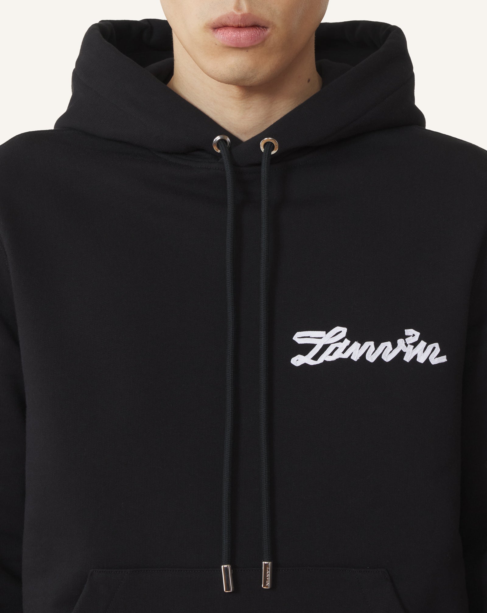 HOODIE RUBAN LANVIN EN COTON NOIR