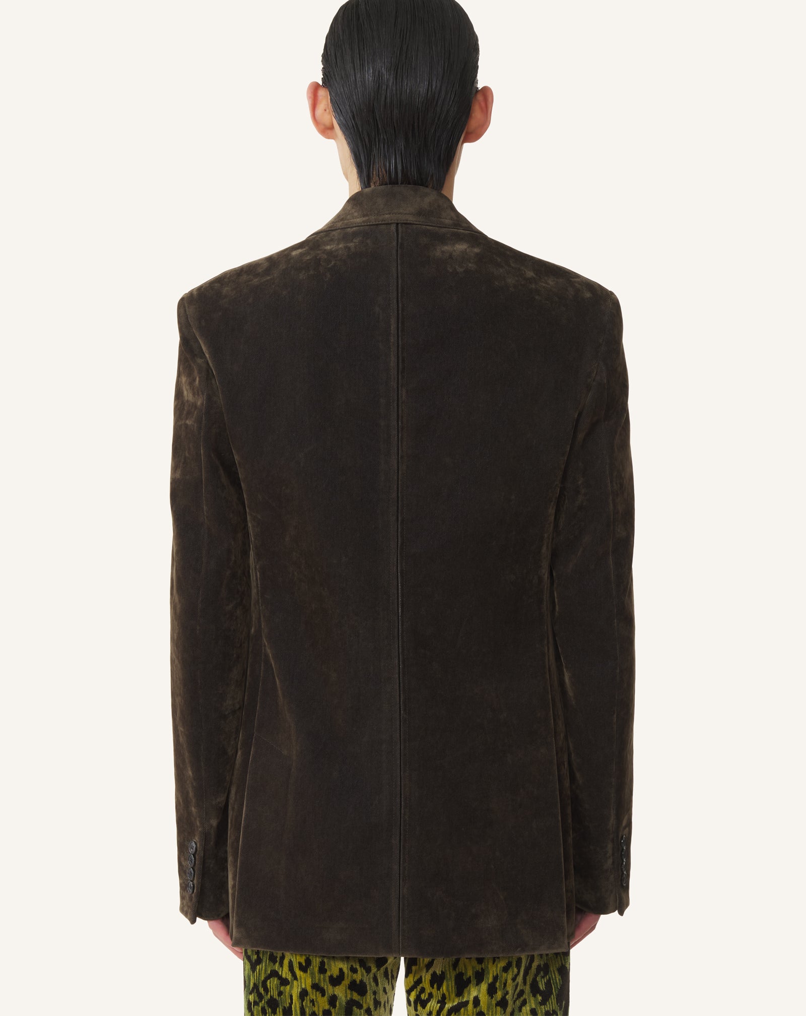 VESTE EN DENIM VELOURS VERT