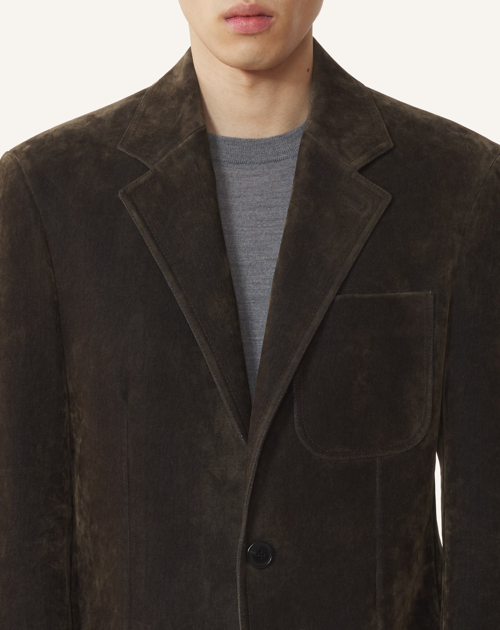 VESTE EN DENIM VELOURS VERT