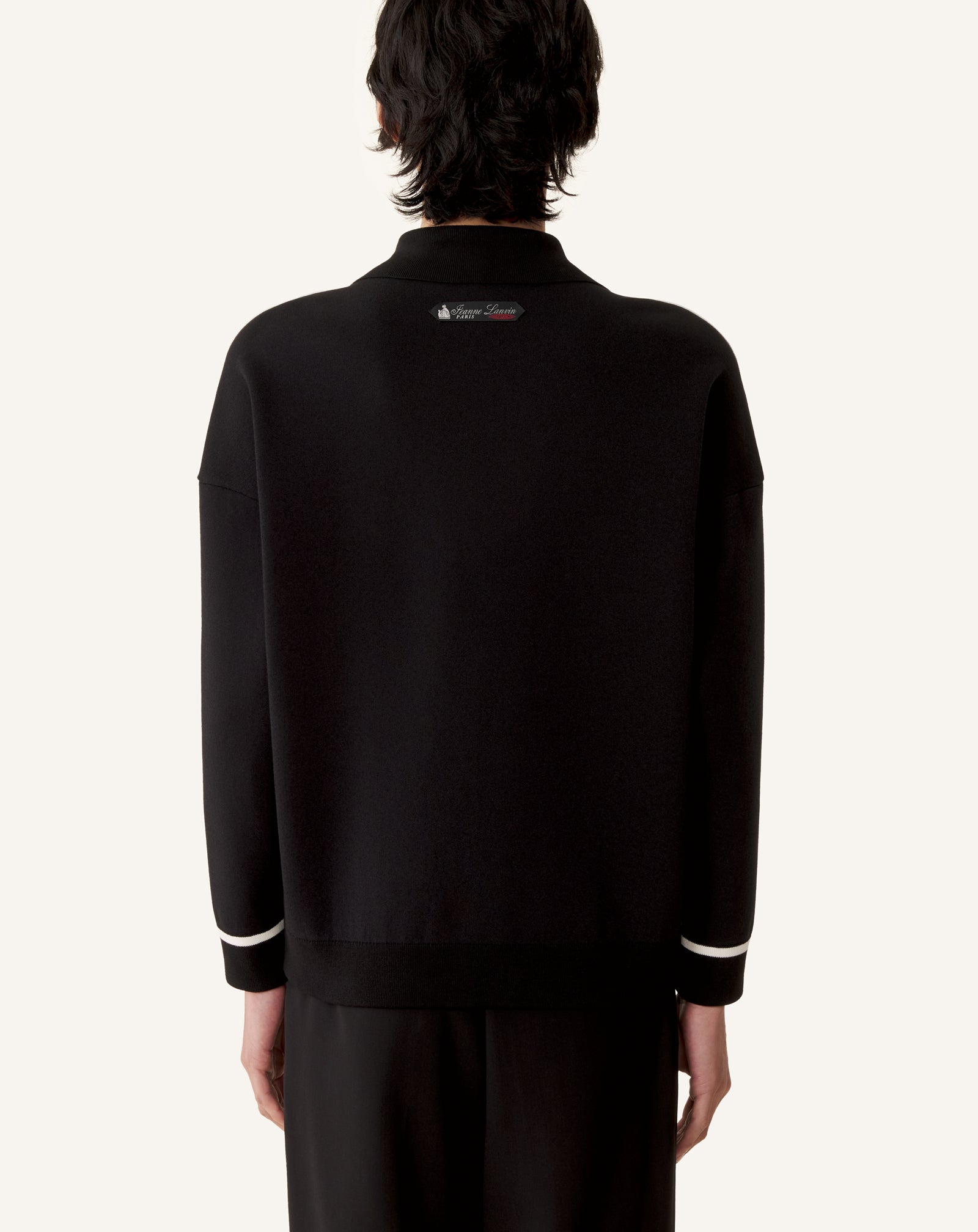 BLOUSON ZIPPÉ EN JACQUARD DE SOIE ET COTON GRIS