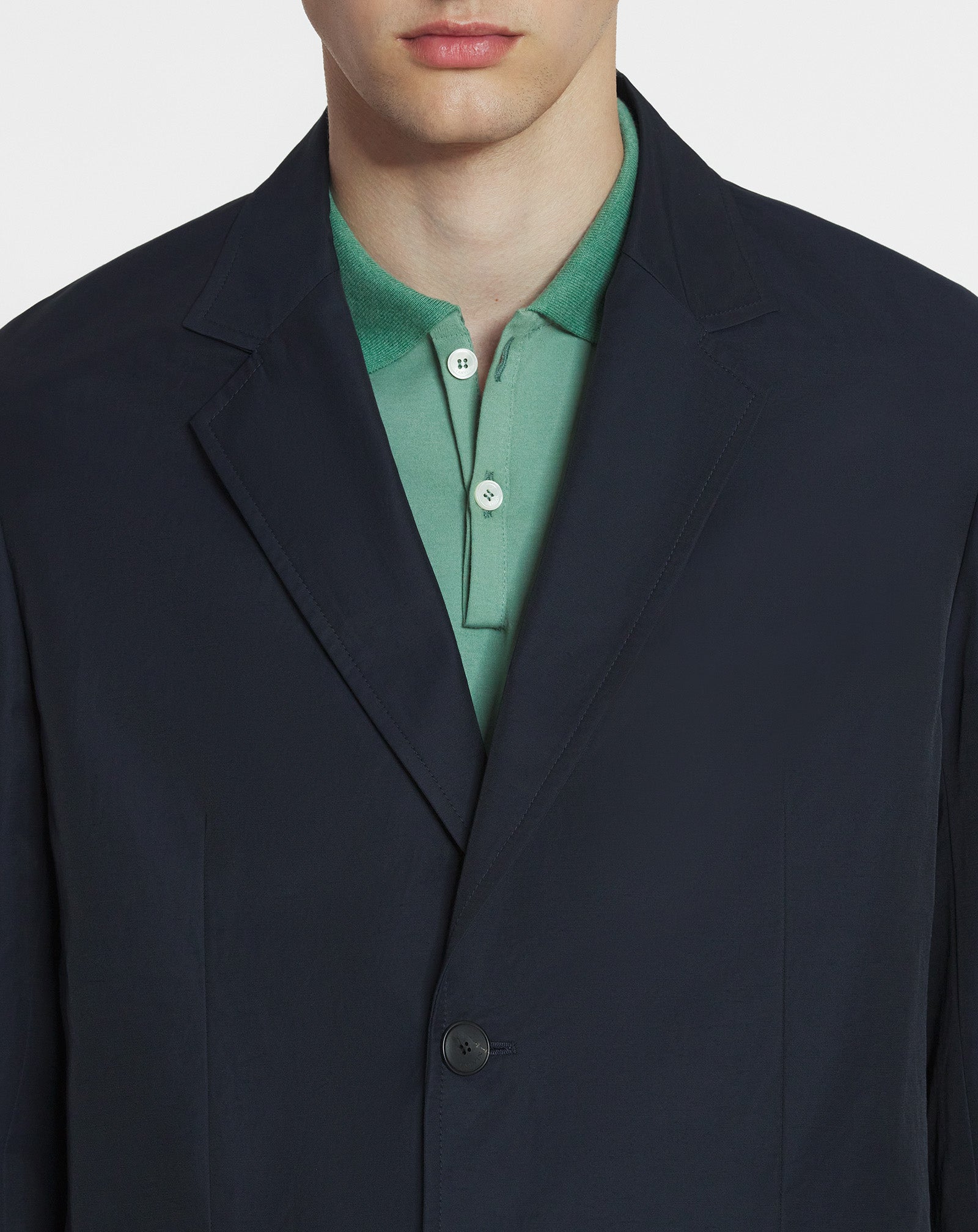 VESTE DROITE EN COTON TECHNIQUE